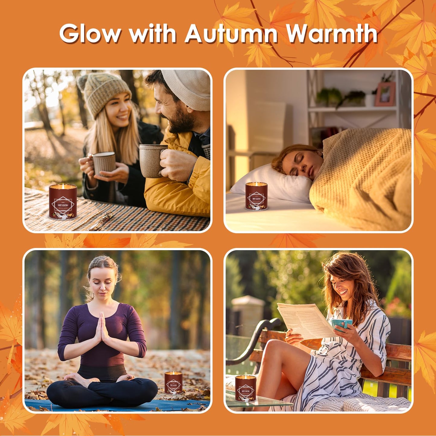 Fall Candles – 36oz (4×9oz) Soy Candles