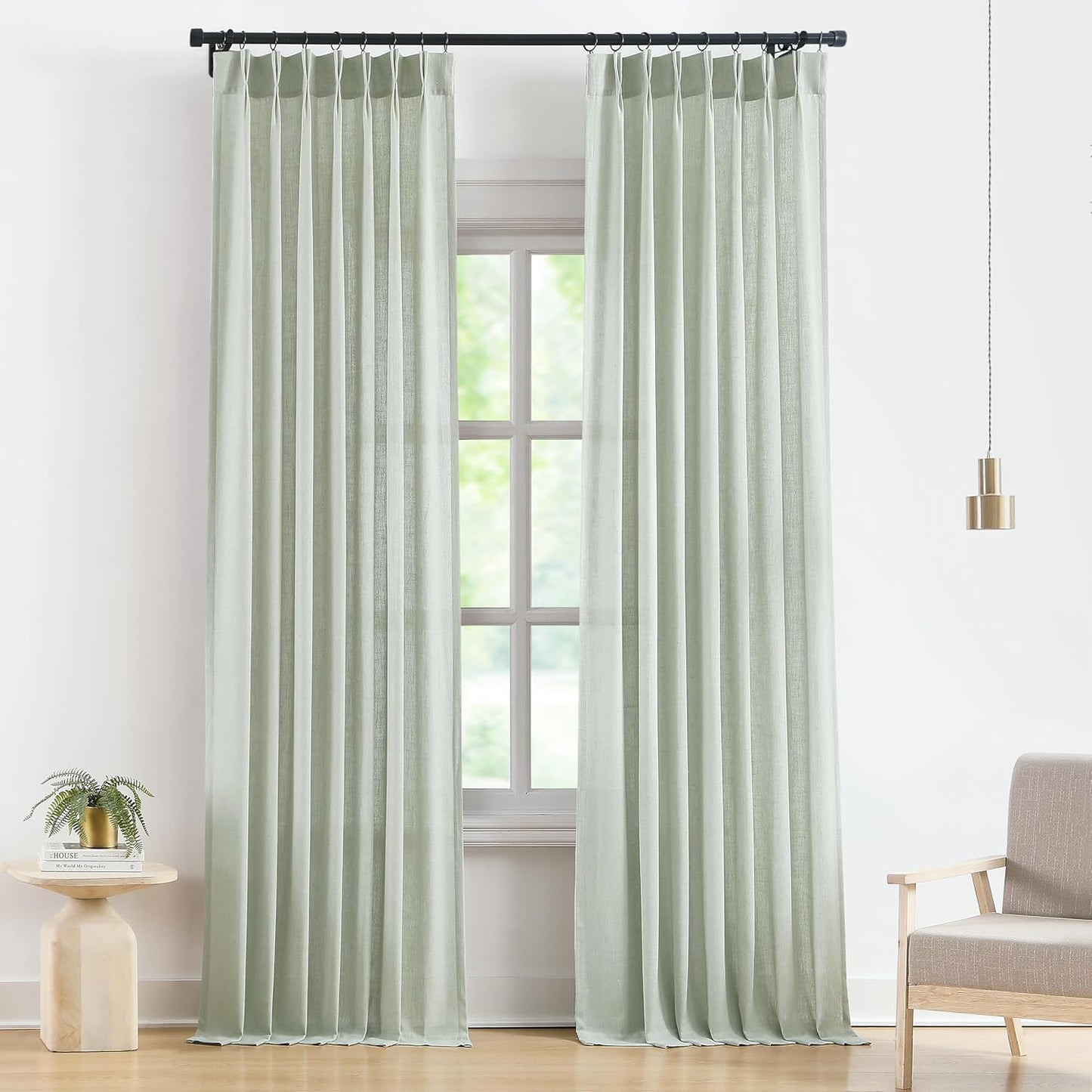 Pinch Pleat Sheer Curtains 42x95, 2 Panels