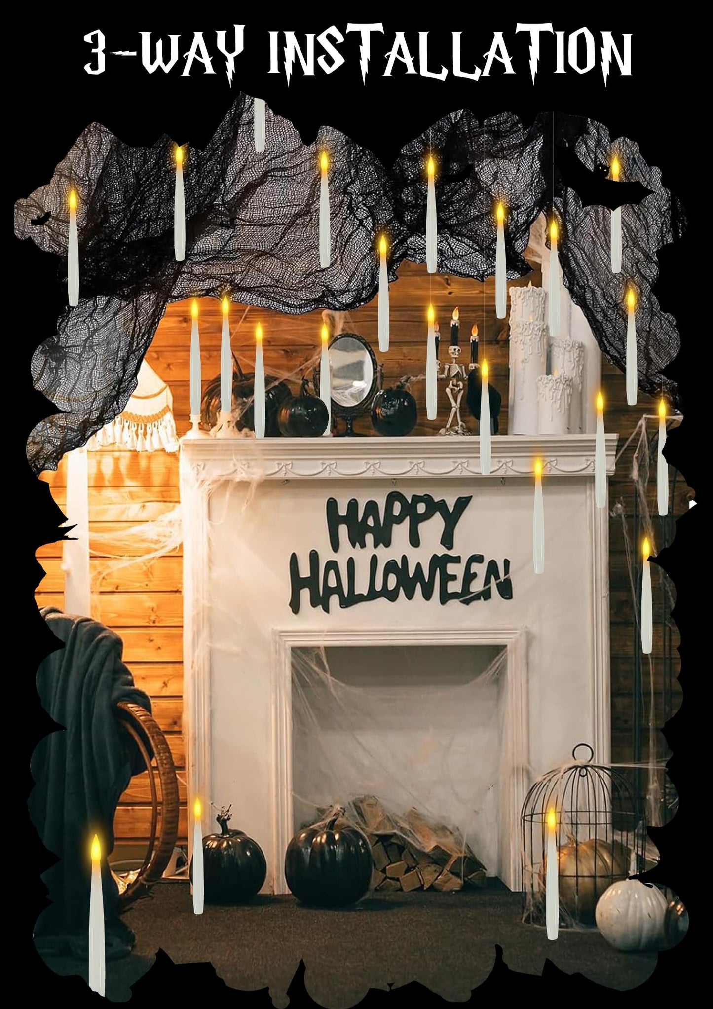Halloween Decorations, 20 PCs Floating Candles