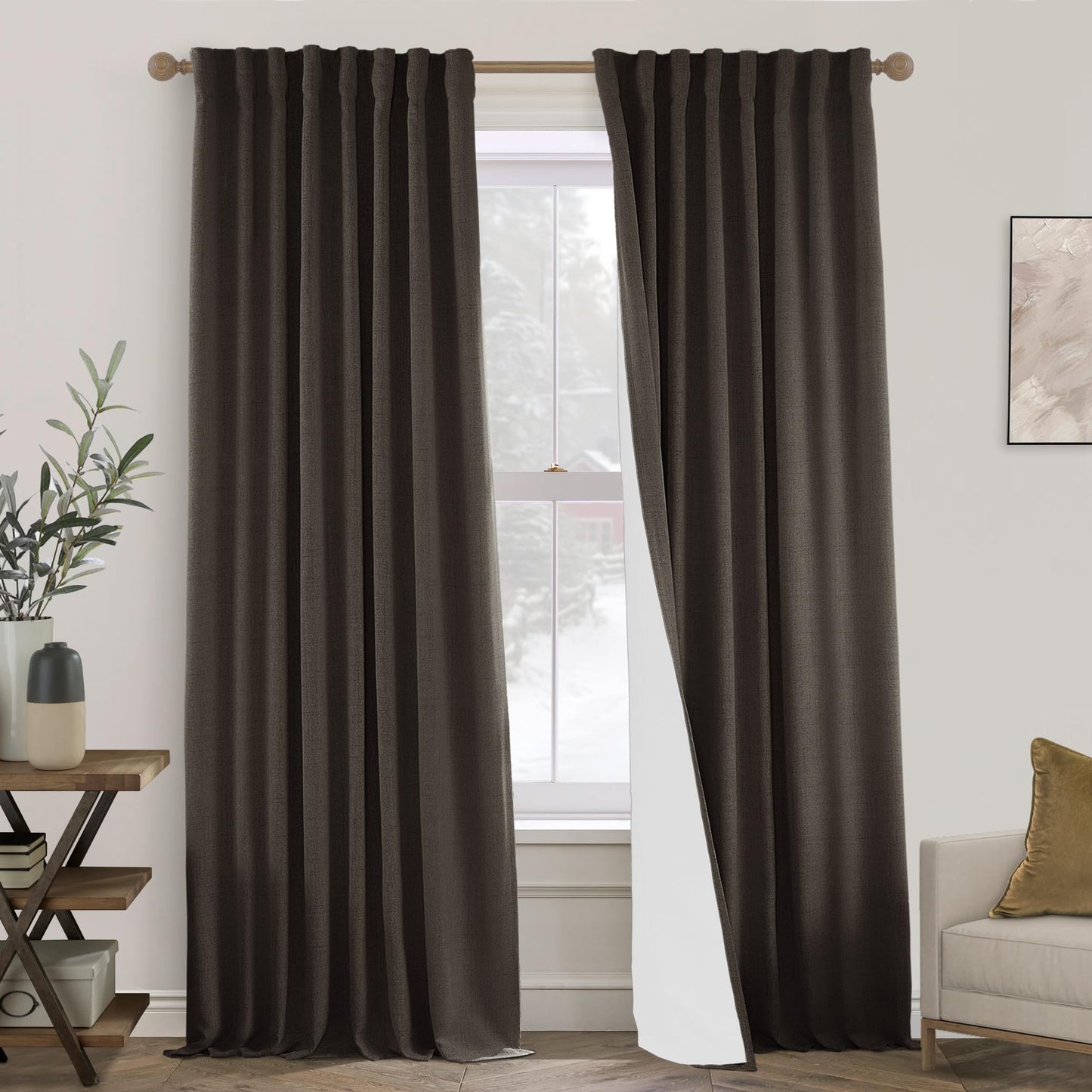 Boho Blackout Curtains Cream 70x90, 2 Panels