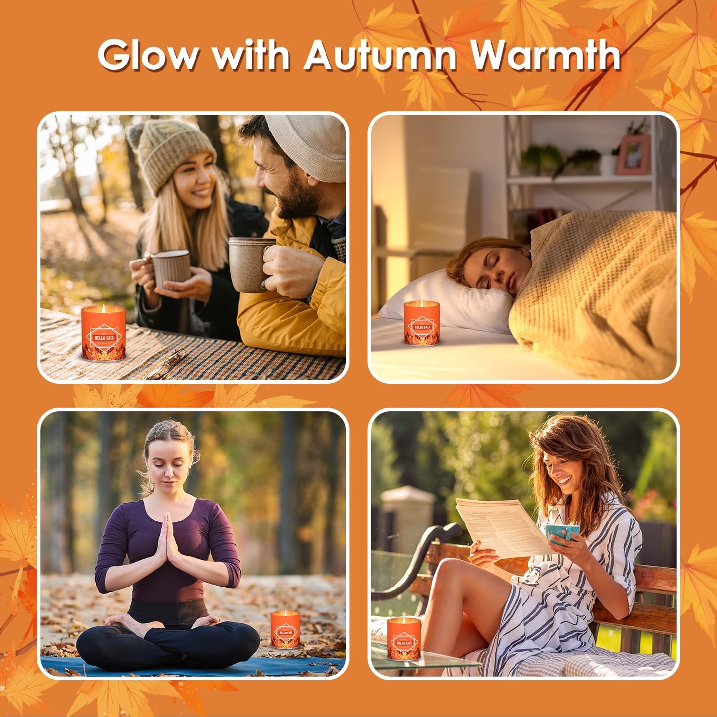 Fall Candles – 36oz (4×9oz) Soy Candles