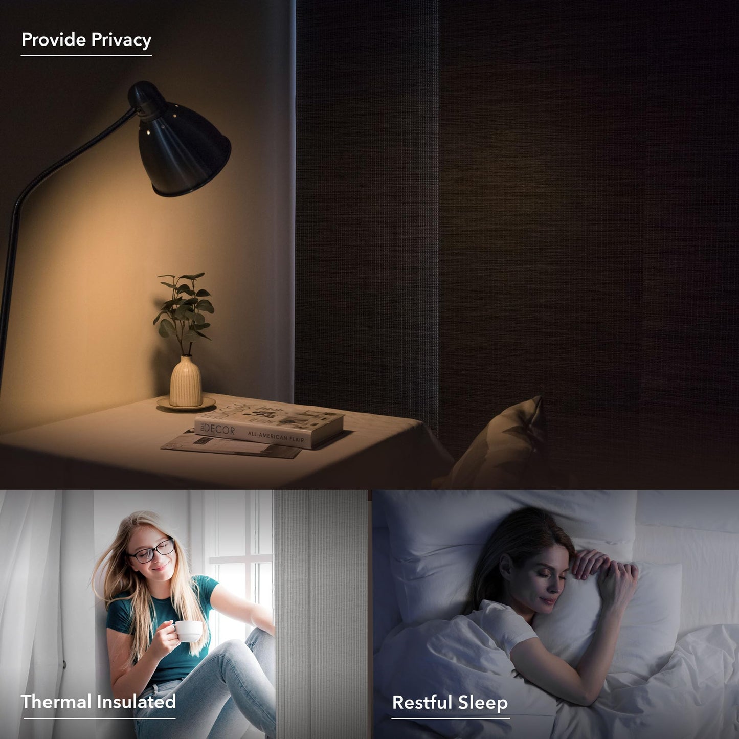 GoDear Design 99.99% Blackout Adjustable Sliding