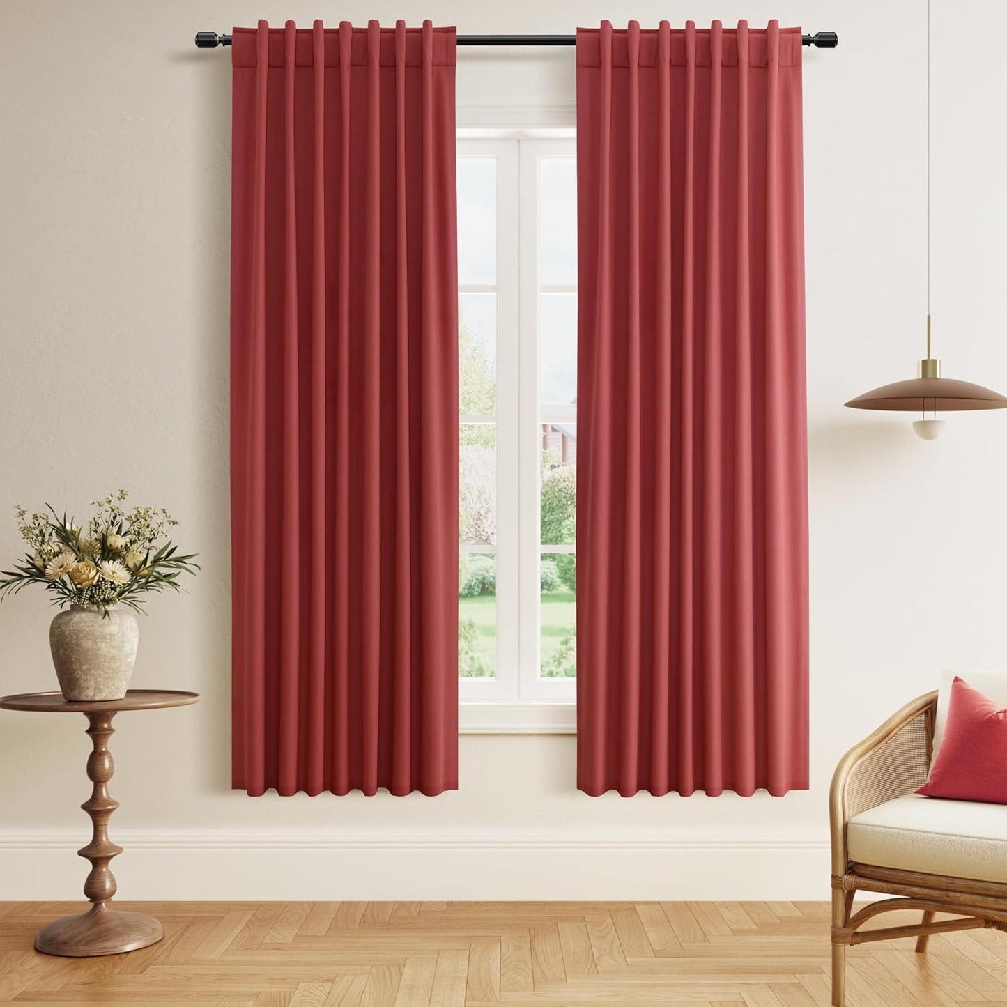 Cream Linen Blackout Curtains – 2 Panels