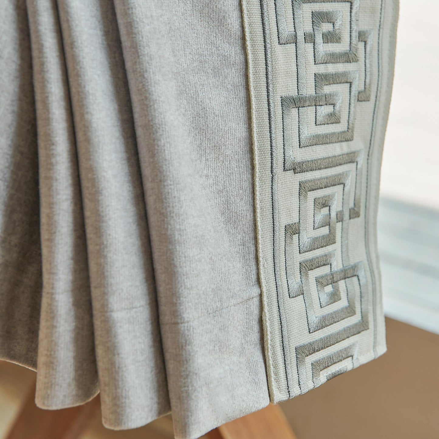 Beige Pinch Pleat Curtains 50x84