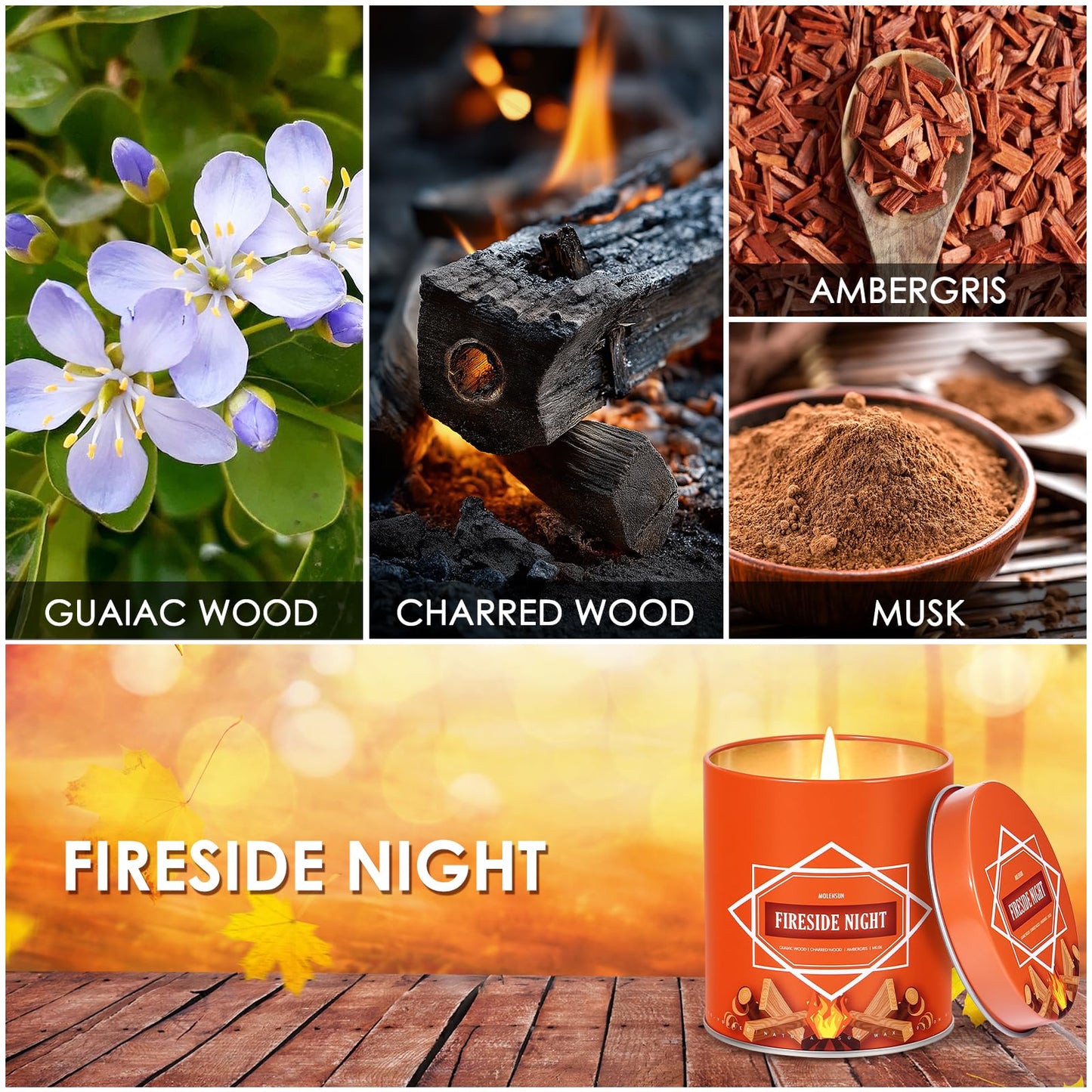 Fall Candles – 36oz (4×9oz) Soy Candles