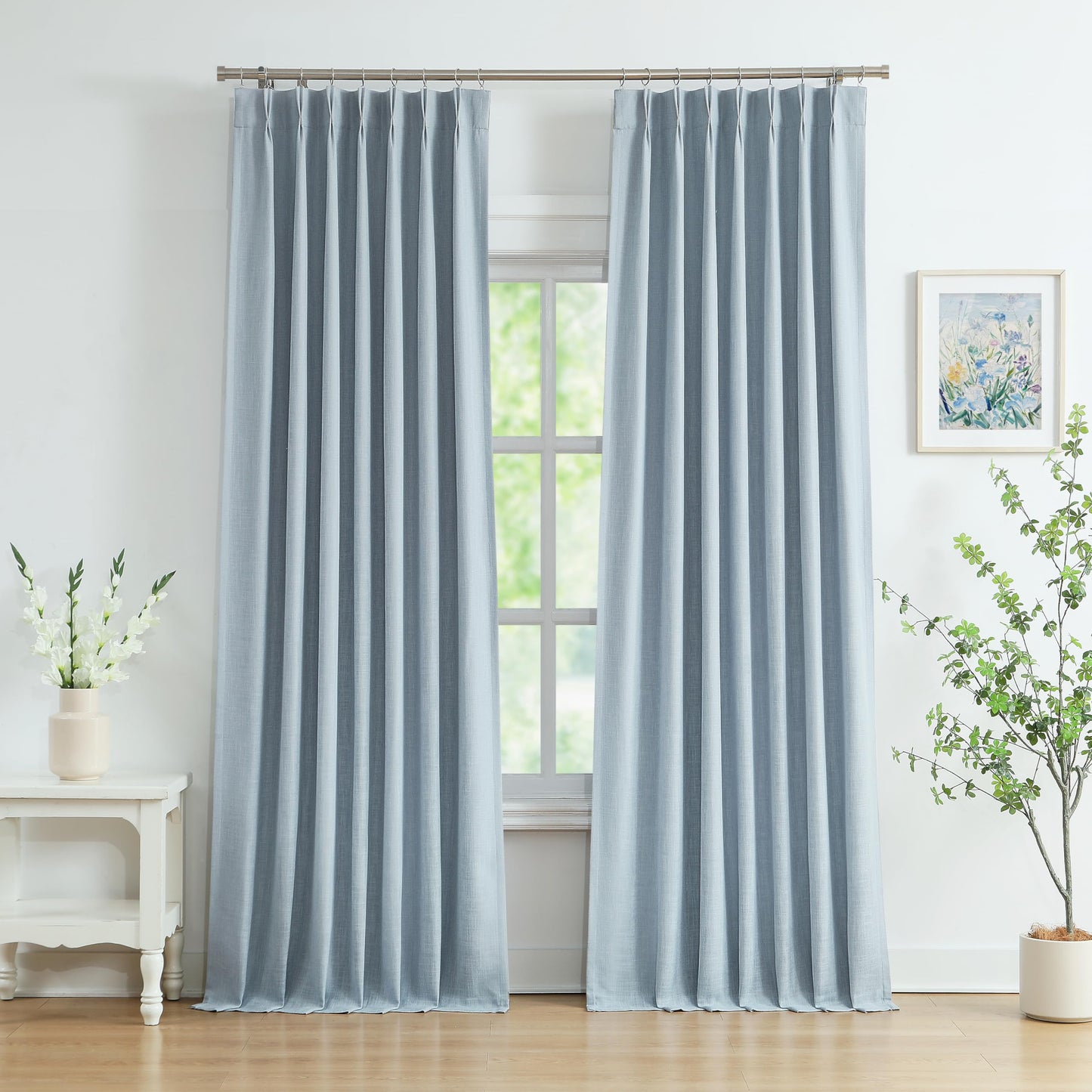 WEST LAKE Blackout Curtains 40x90" Blue, 2 Panels