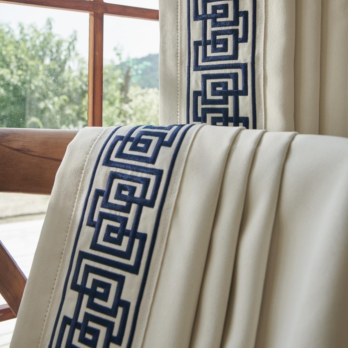 Beige Pinch Pleat Curtains 50x84