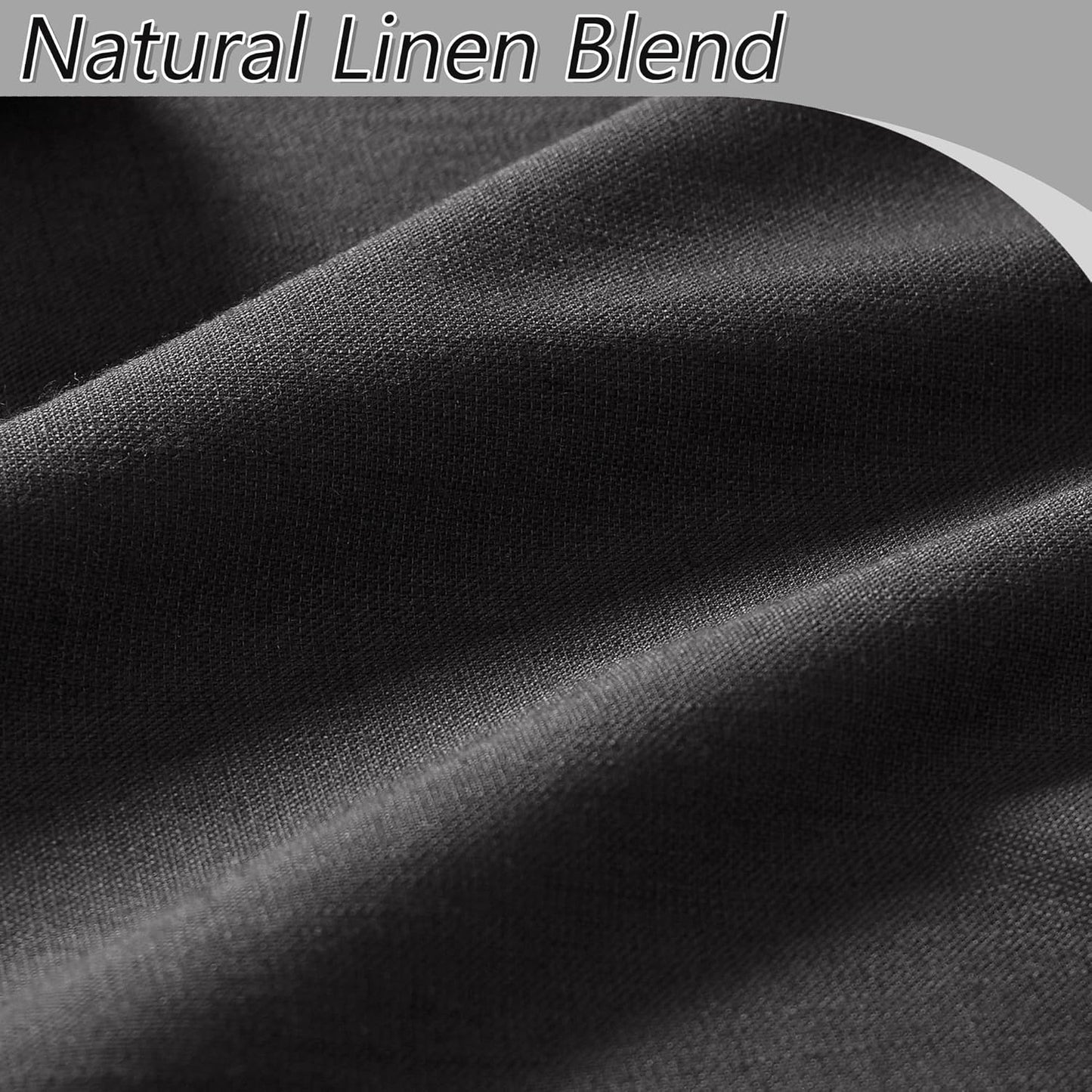 Cream Linen Blackout Curtains – 2 Panels