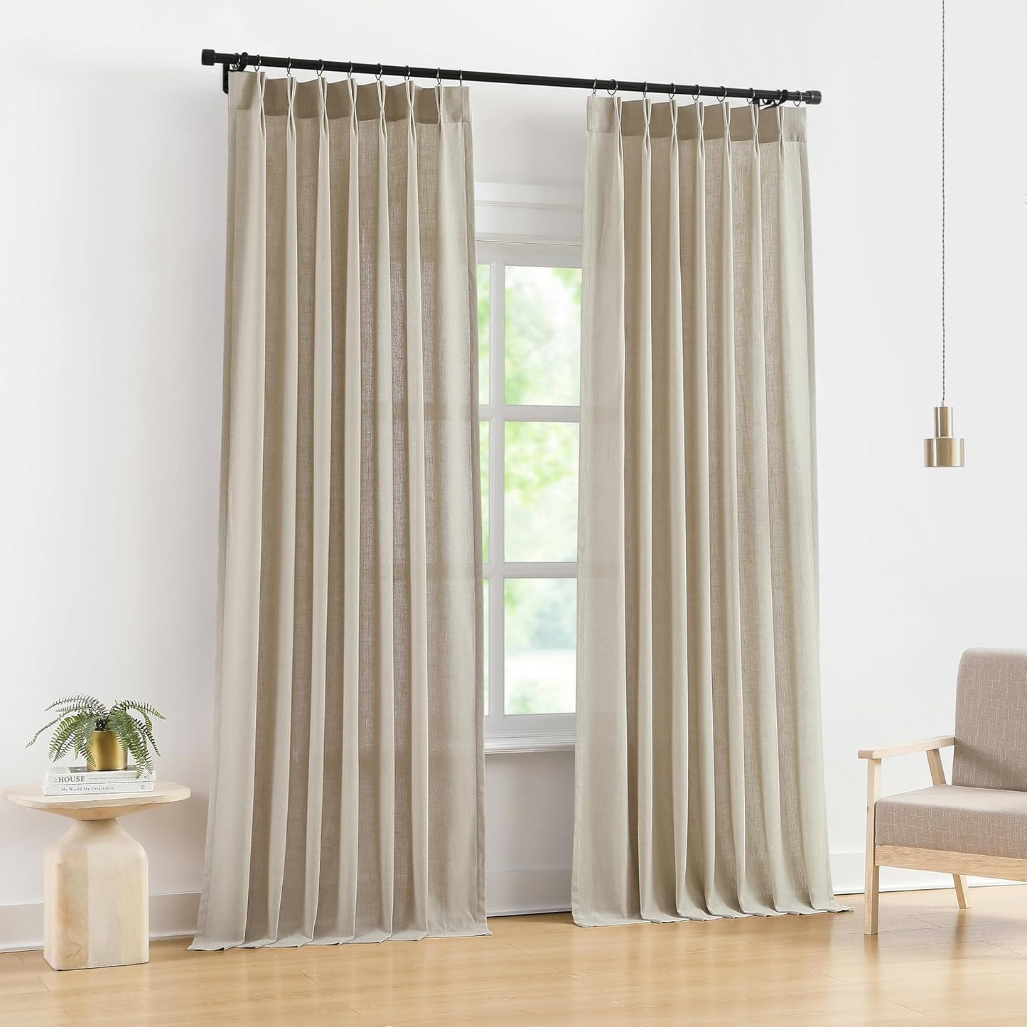 Pinch Pleat Sheer Curtains 42x95, 2 Panels