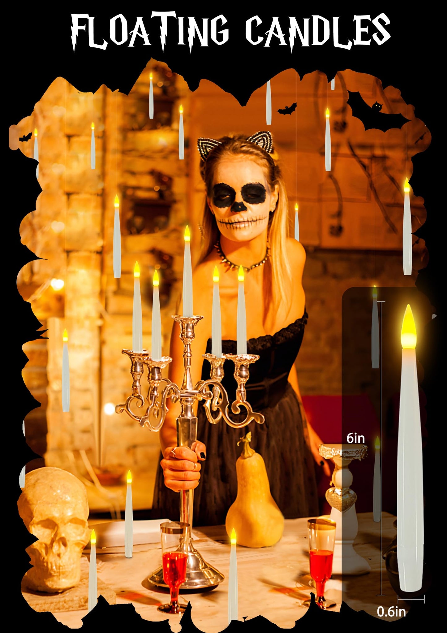 Halloween Decorations, 20 PCs Floating Candles