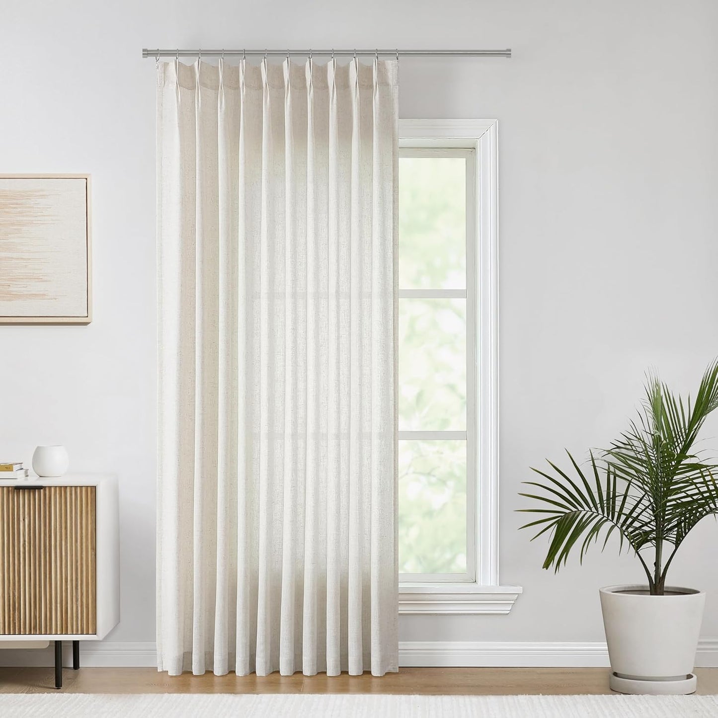 Pinch Pleat Sheer Curtains 42x95, 2 Panels