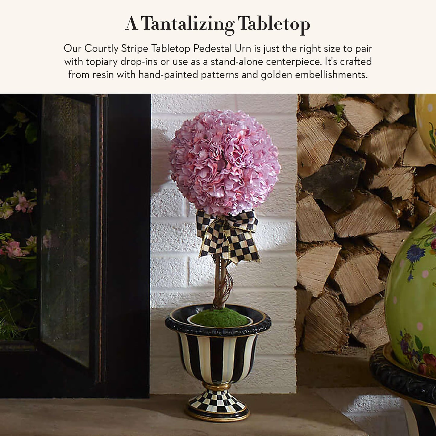 MACKENZIE-CHILDS Urn – Black & White
