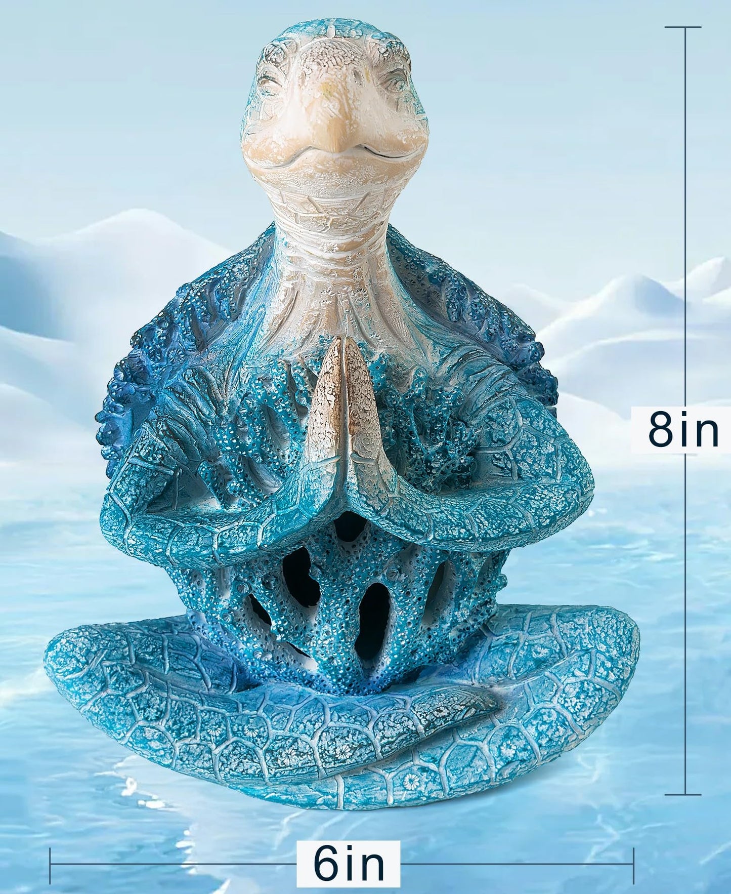 VVGIFTS Sea Turtle Yoga Statue