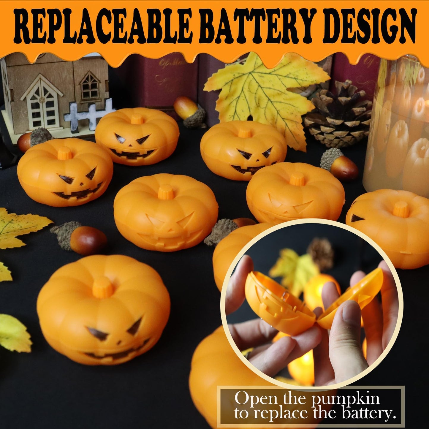 Halloween Decorations, 20 PCs Floating Candles