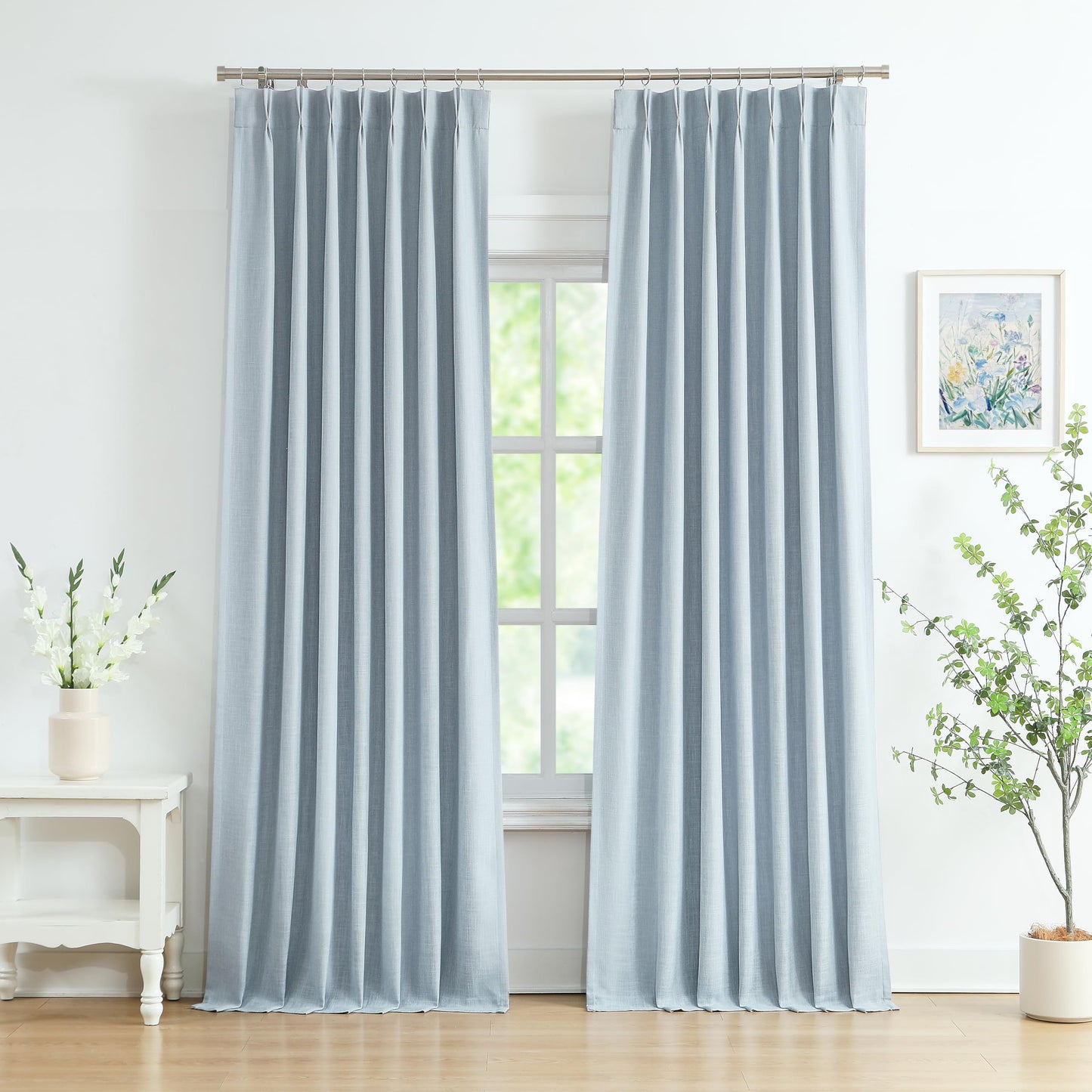 WEST LAKE Blackout Curtains 40x90" Blue, 2 Panels