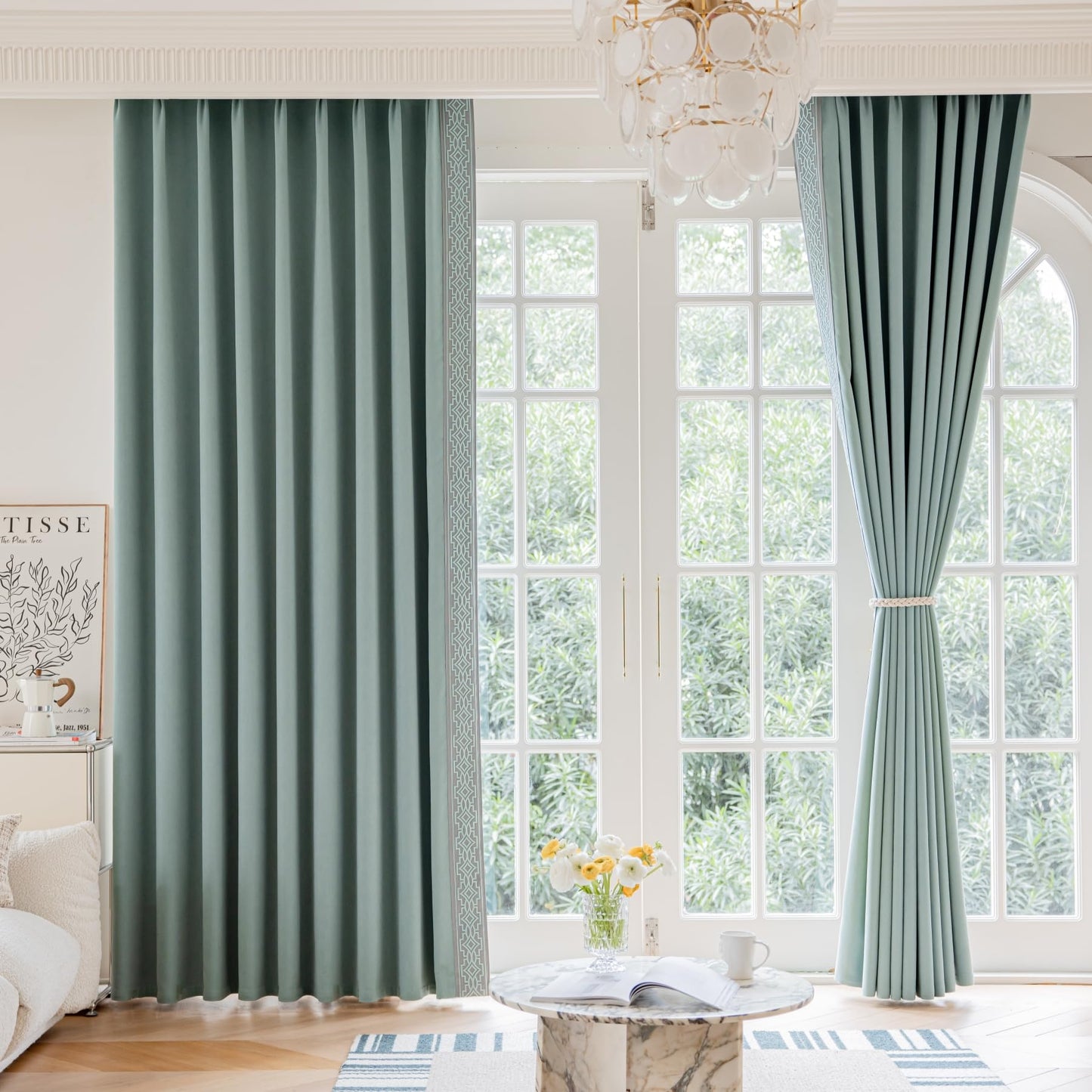Teal Blackout Pinch Pleat Drapes – 52"x84", 2 Panels