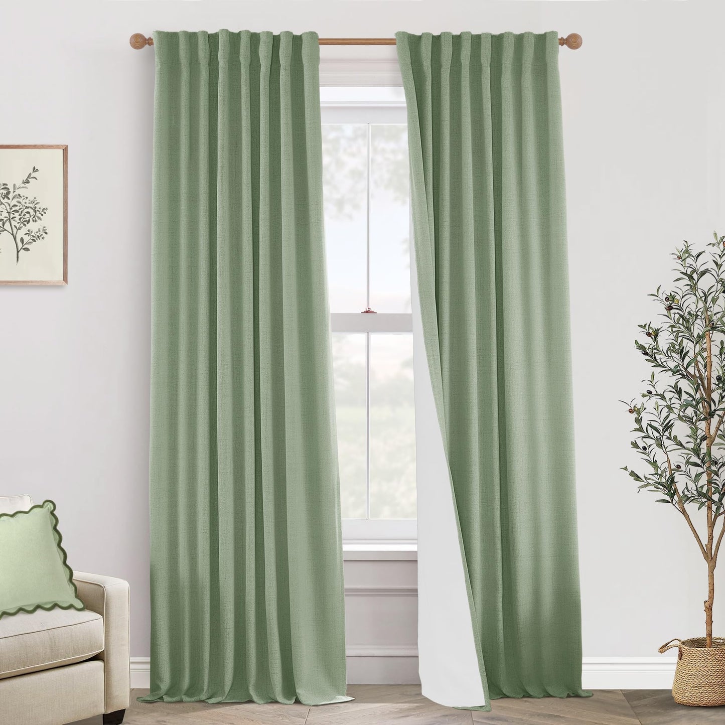 Boho Blackout Curtains Cream 70x90, 2 Panels