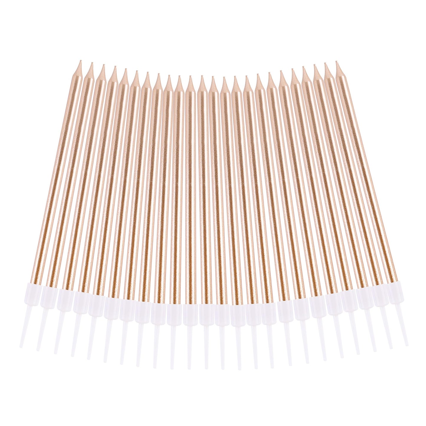 PHD CAKE Gold Long Thin Metallic Birthday Candles