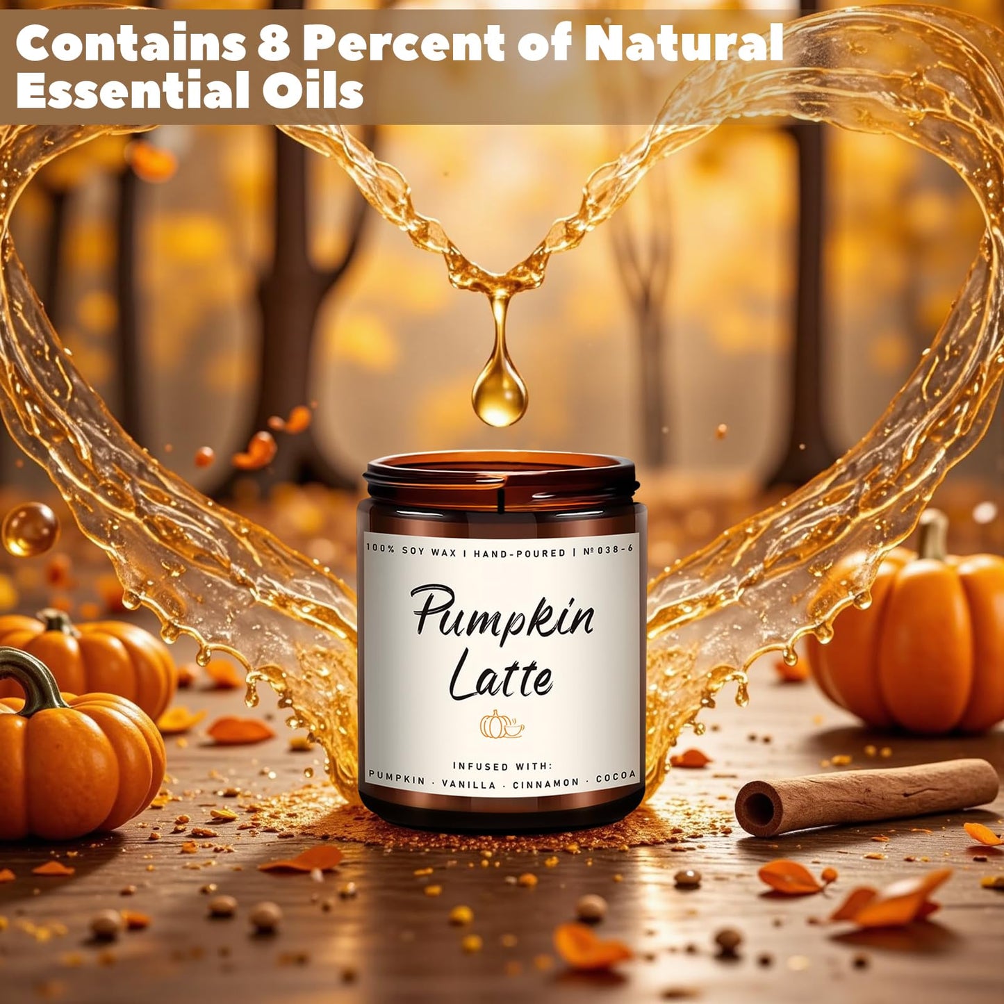 Auelife 4-Pack Fall Scented Candles