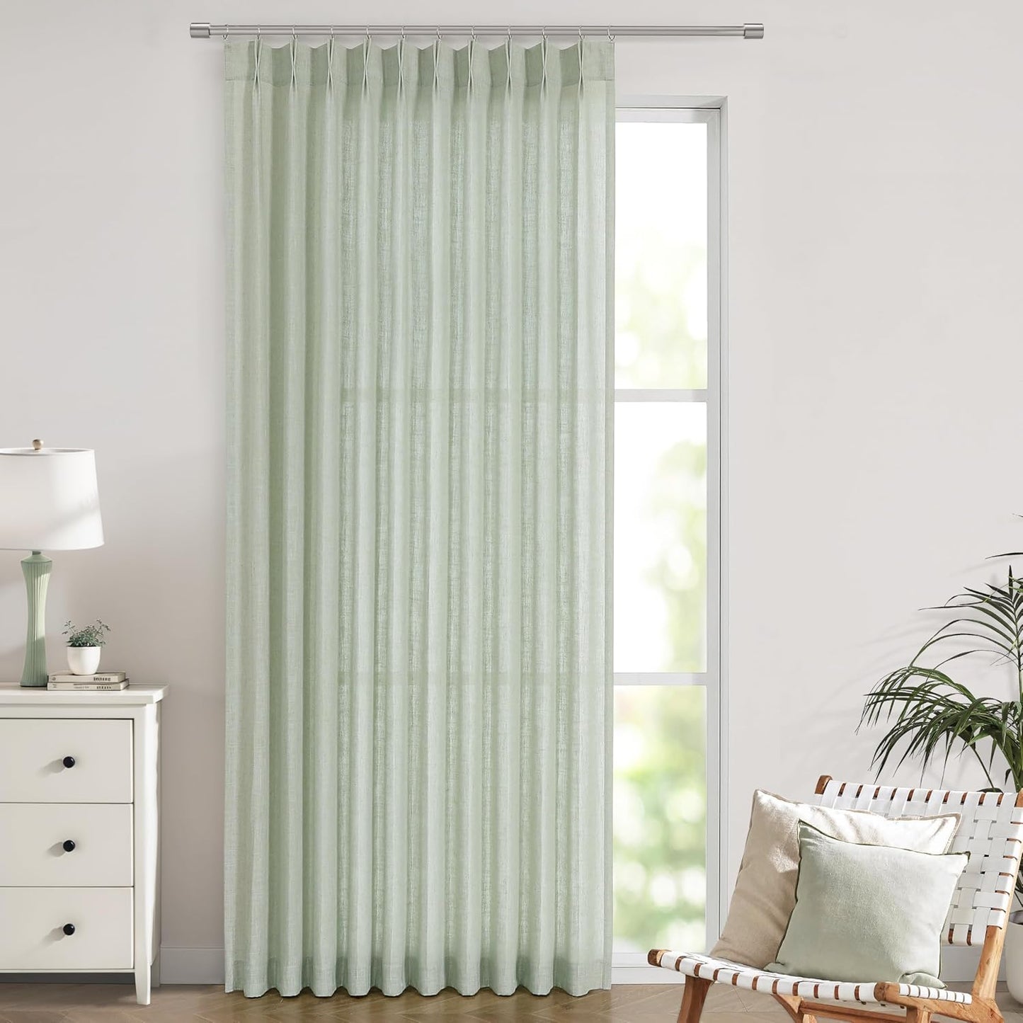 Pinch Pleat Sheer Curtains 42x95, 2 Panels