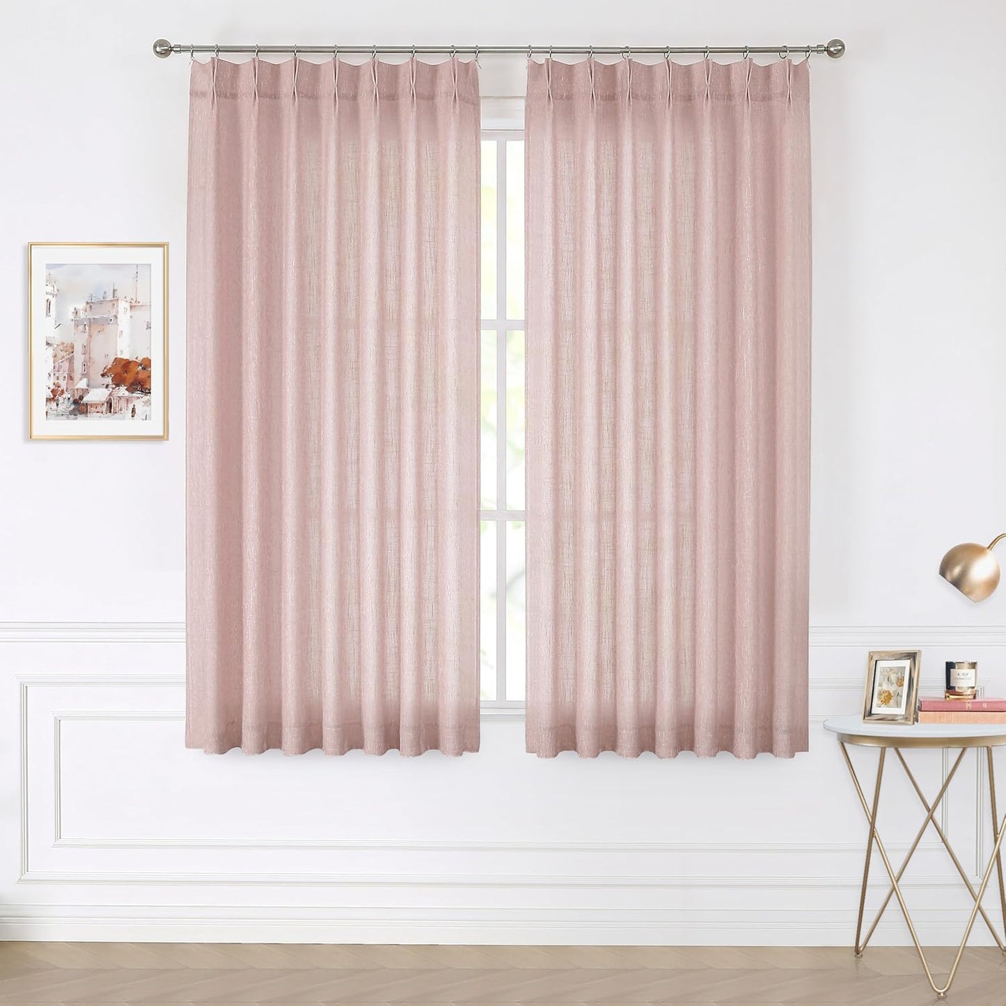 Pinch Pleat Sheer Curtains 42x95, 2 Panels