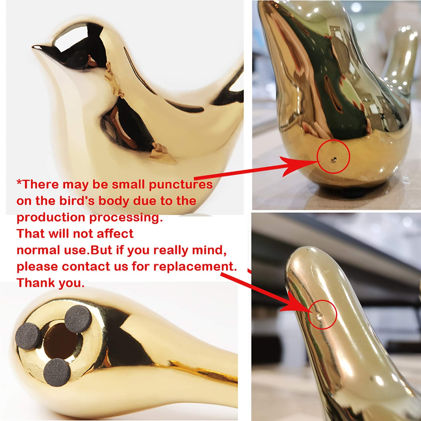 FANTESTICRYAN Gold Bird Statues