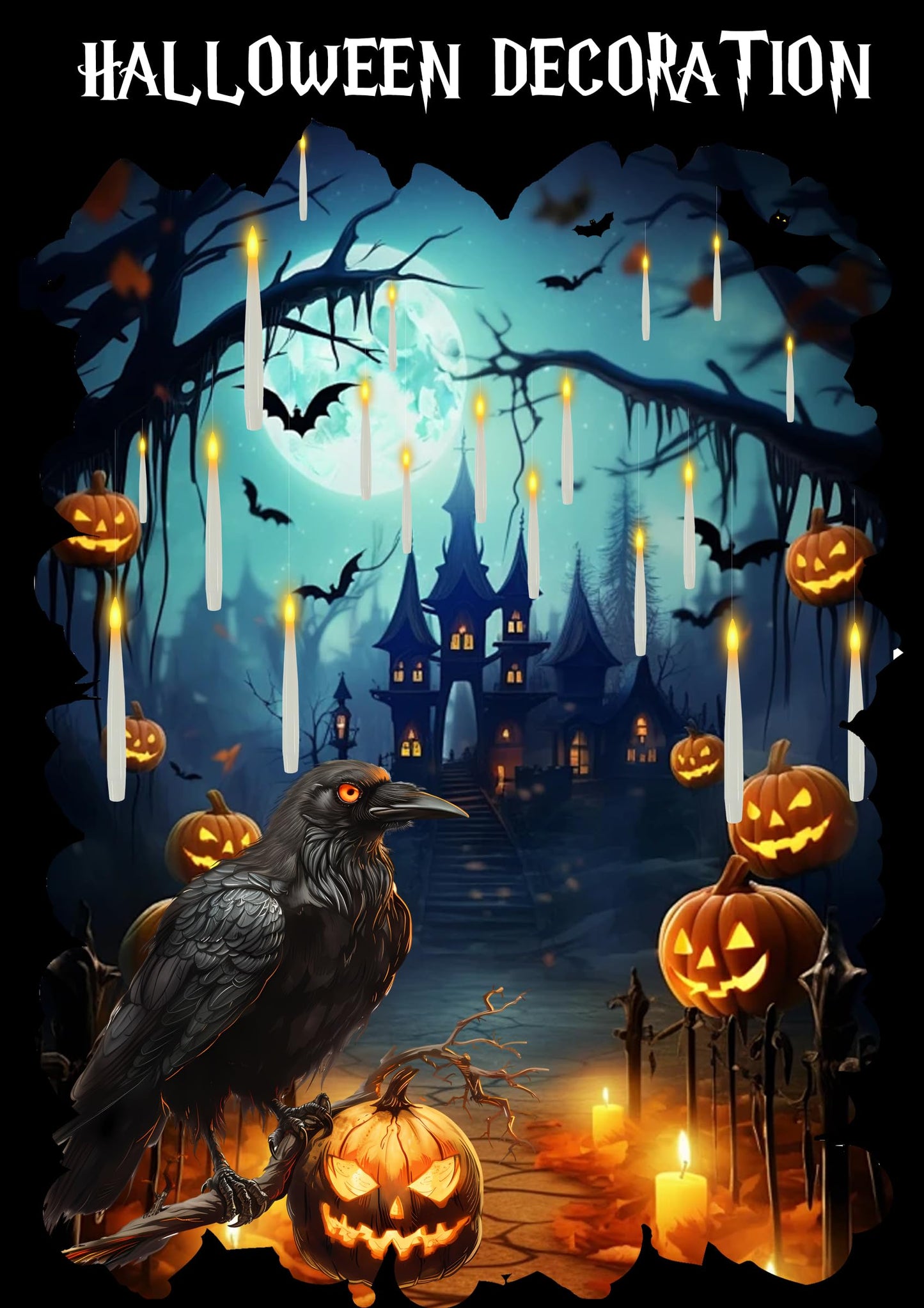 Halloween Decorations, 20 PCs Floating Candles