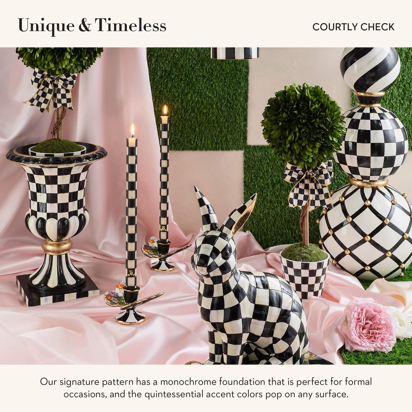 MACKENZIE-CHILDS Urn – Black & White