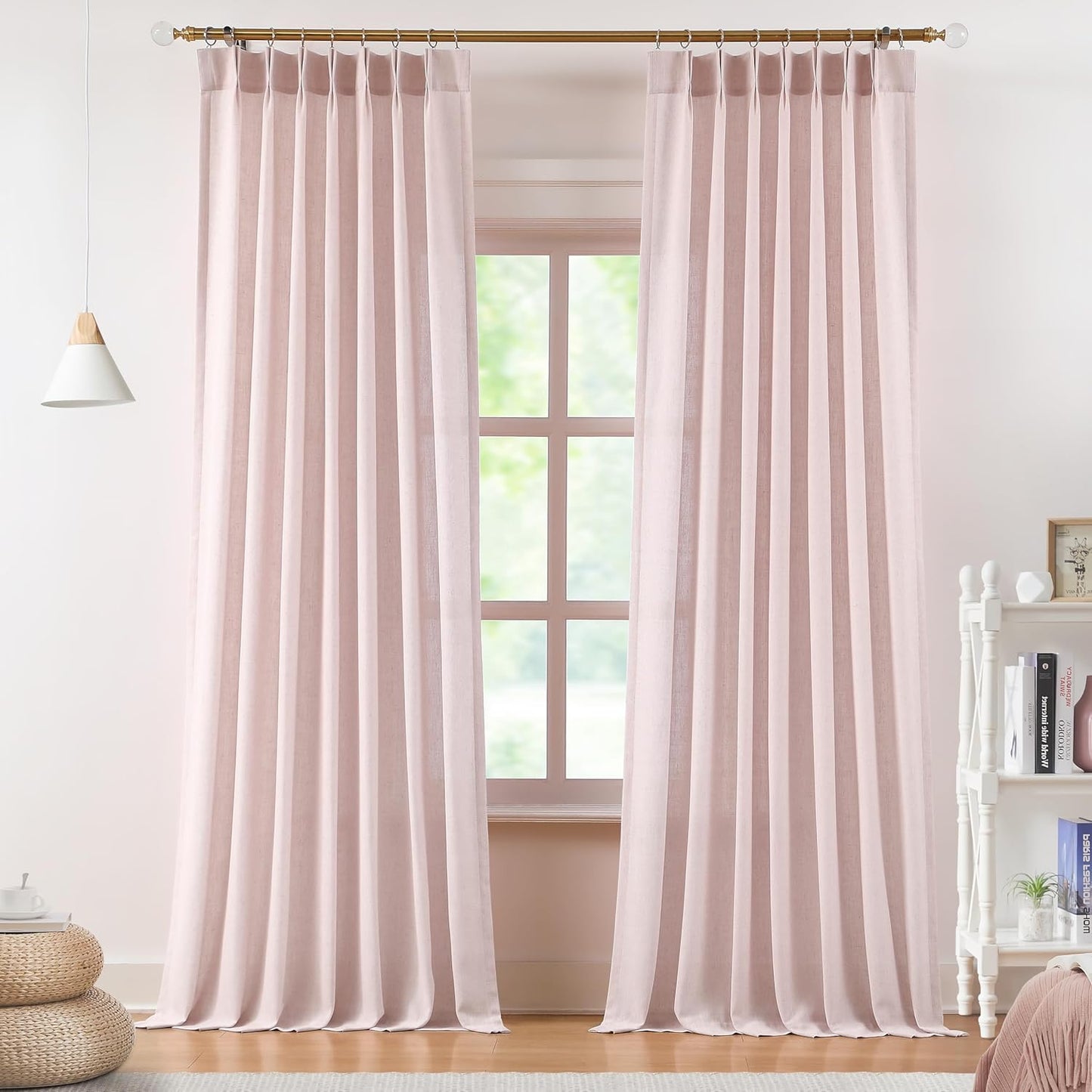 Pinch Pleat Sheer Curtains 42x95, 2 Panels
