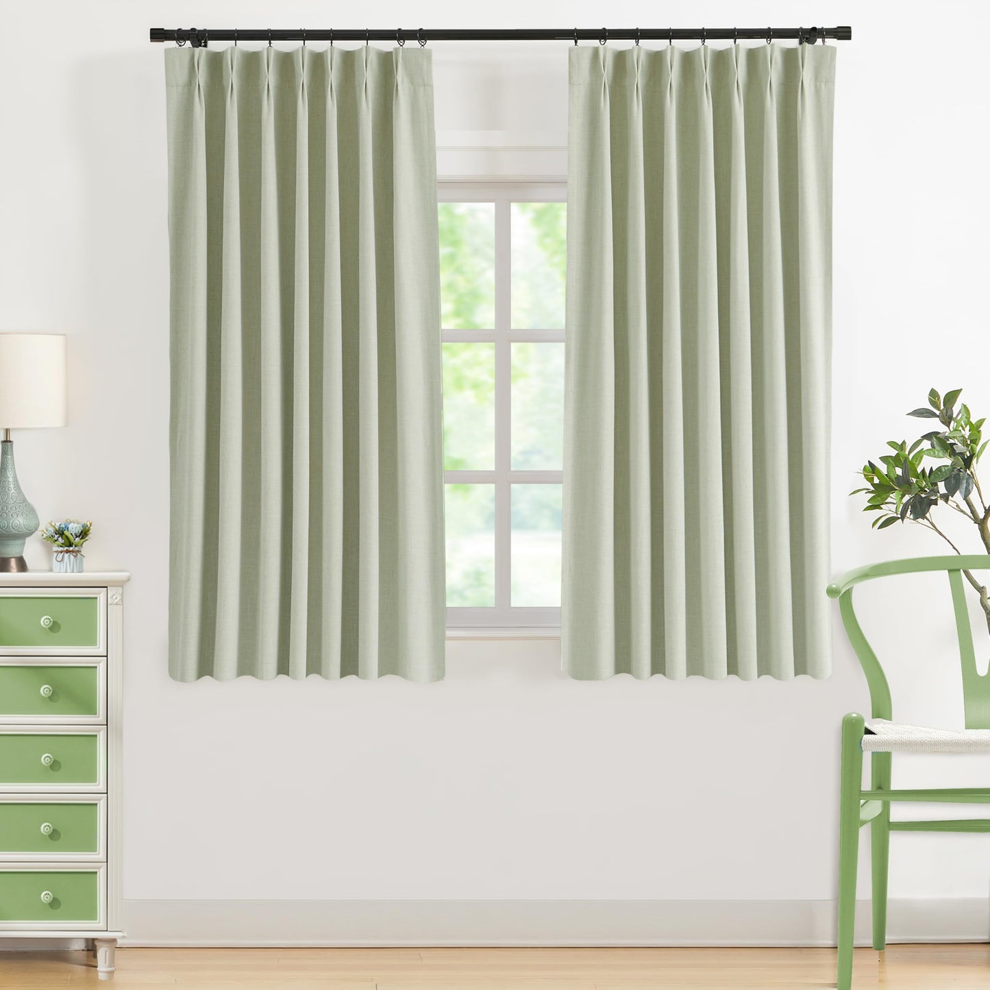 WEST LAKE Blackout Curtains 40x90" Blue, 2 Panels