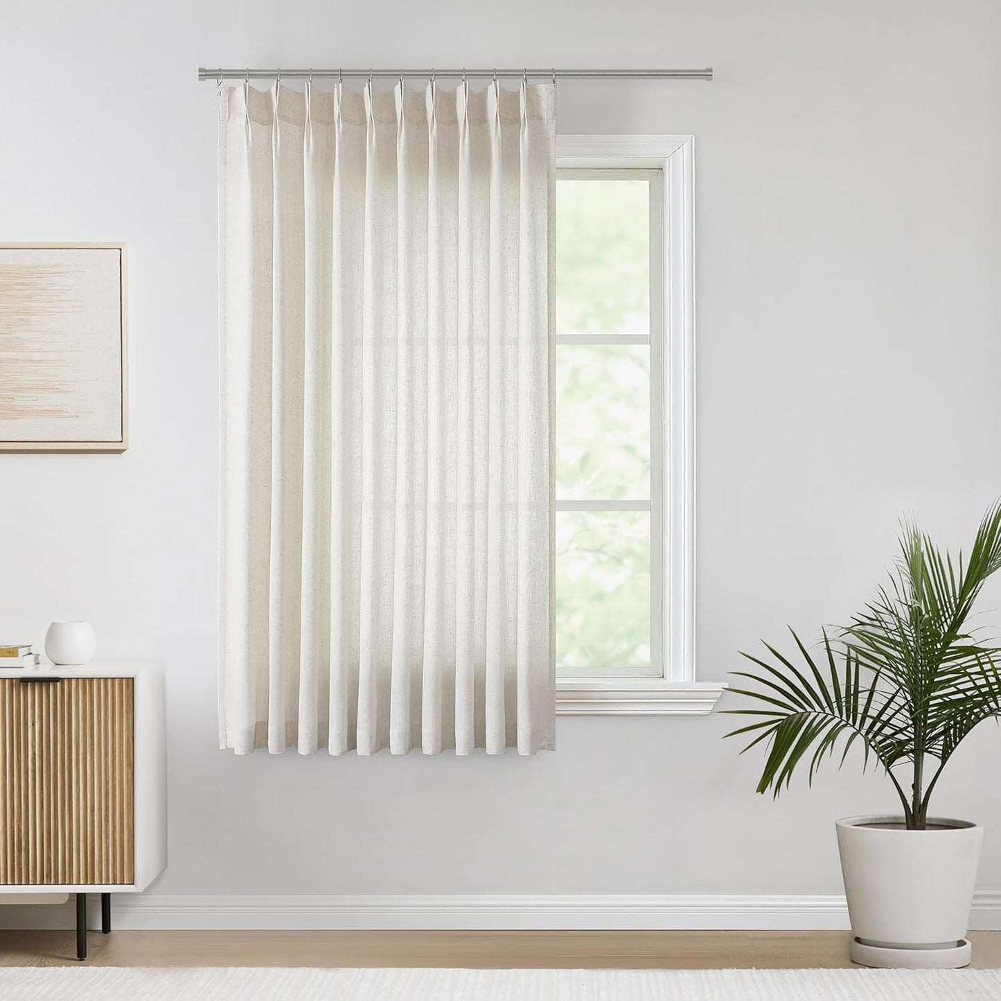 Pinch Pleat Sheer Curtains 42x95, 2 Panels