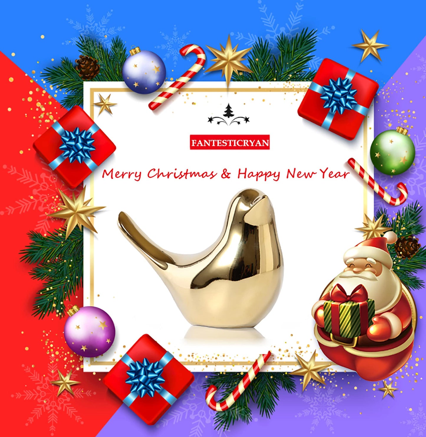 FANTESTICRYAN Gold Bird Statues
