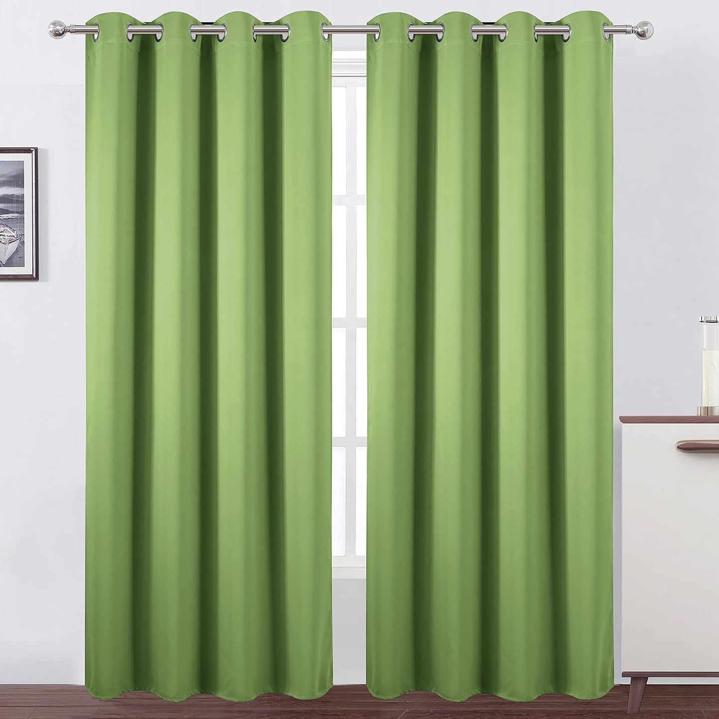 LEMOMO Blackout Curtains 52x84" Black, 2 Panels