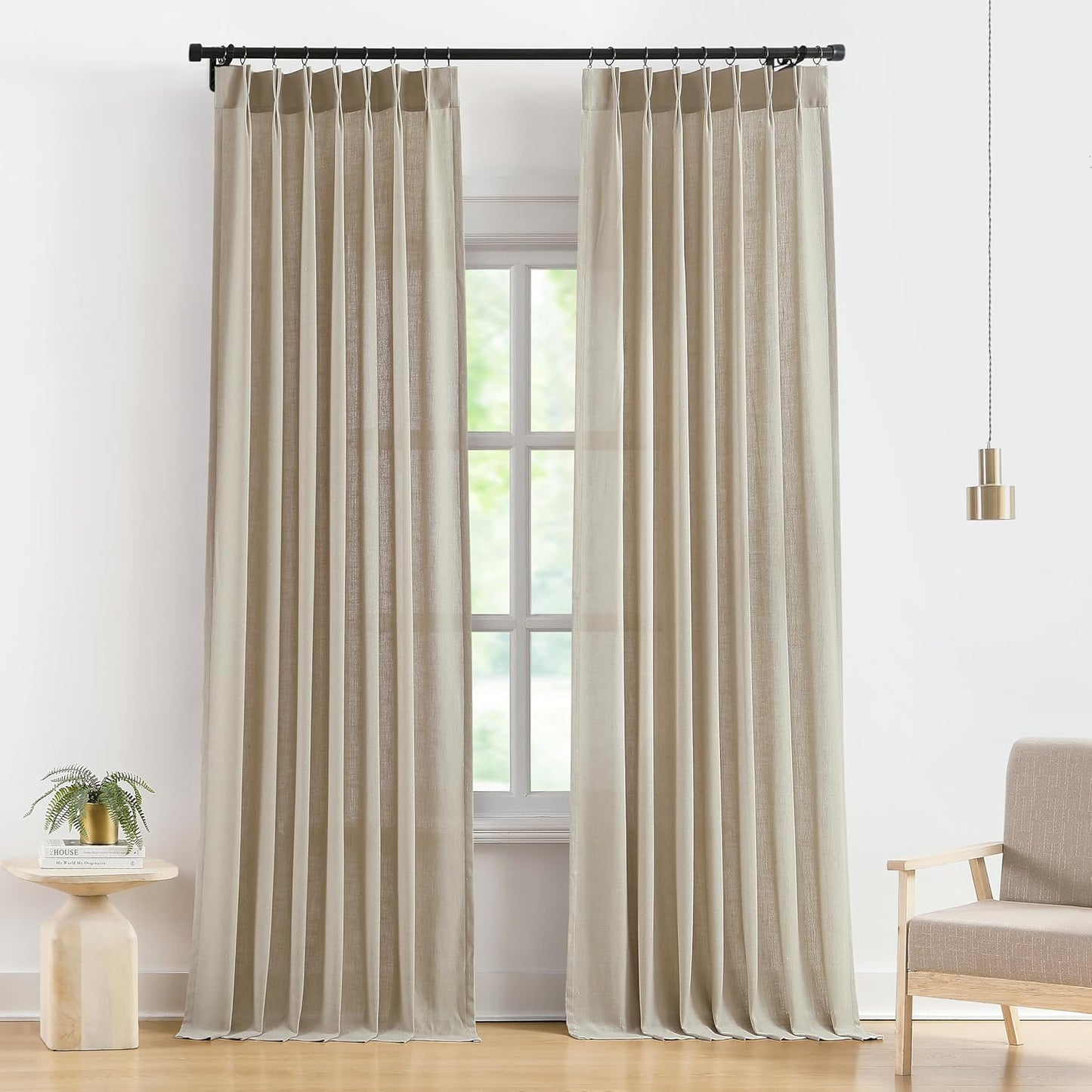 Pinch Pleat Sheer Curtains 42x95, 2 Panels