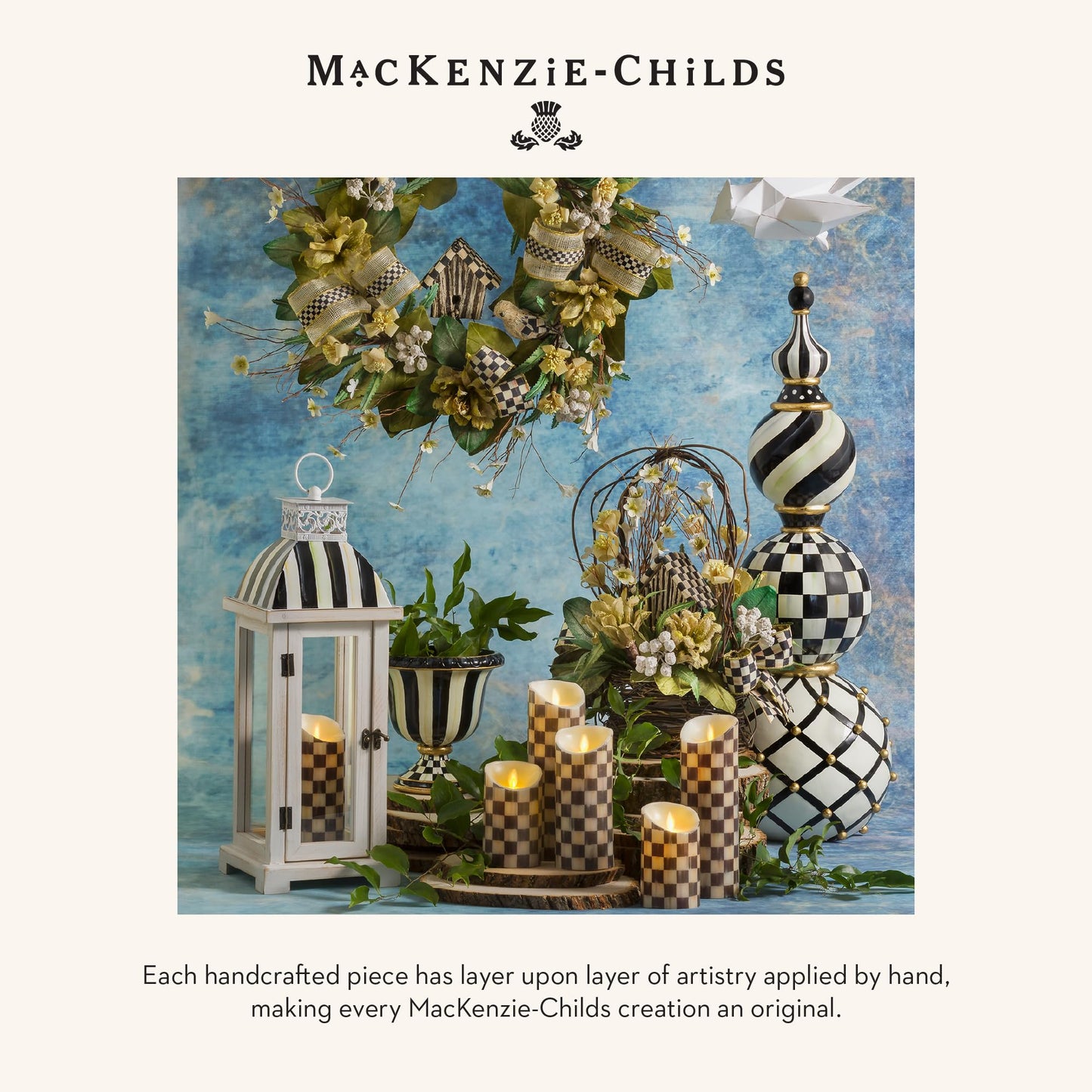 MACKENZIE-CHILDS Urn – Black & White