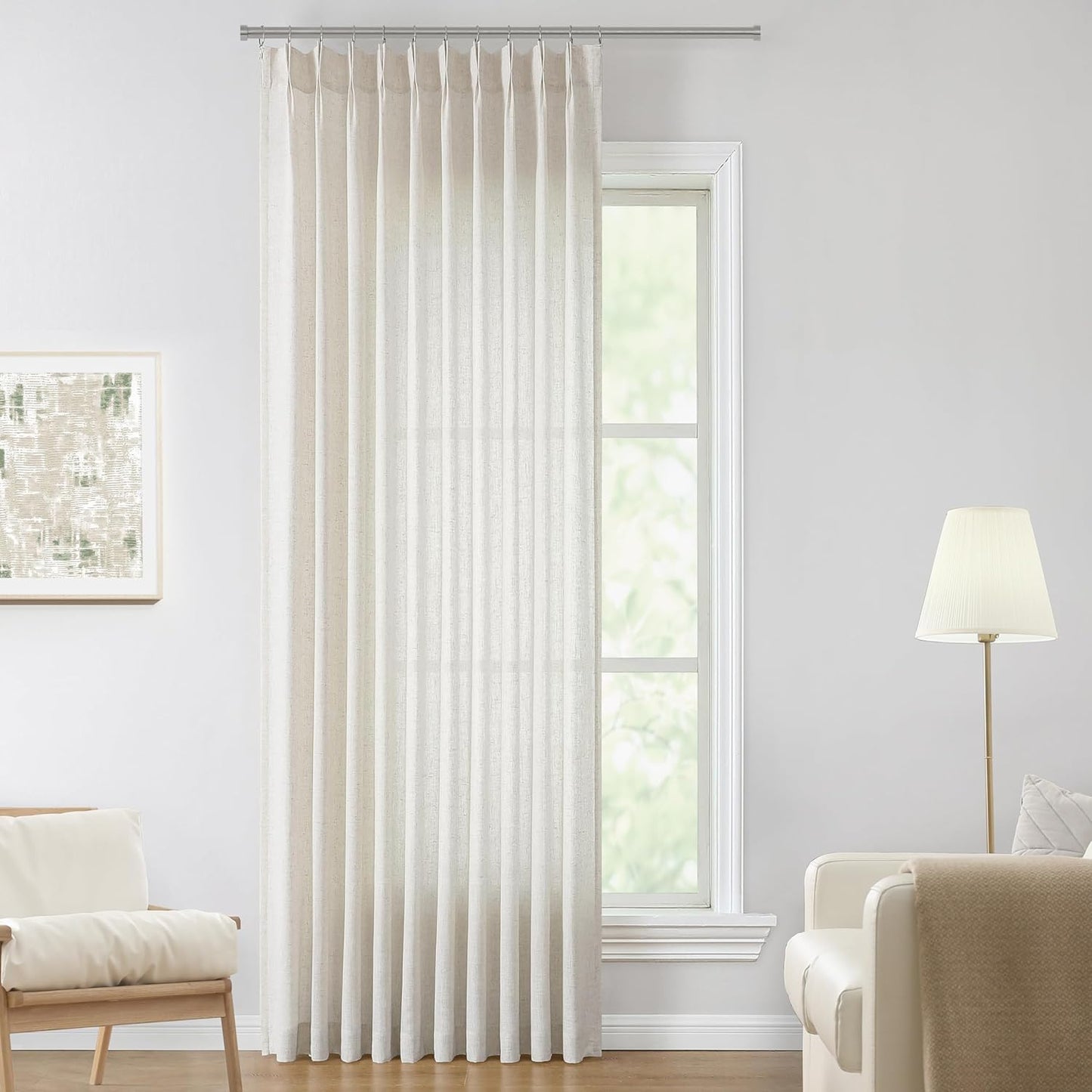 Pinch Pleat Sheer Curtains 42x95, 2 Panels