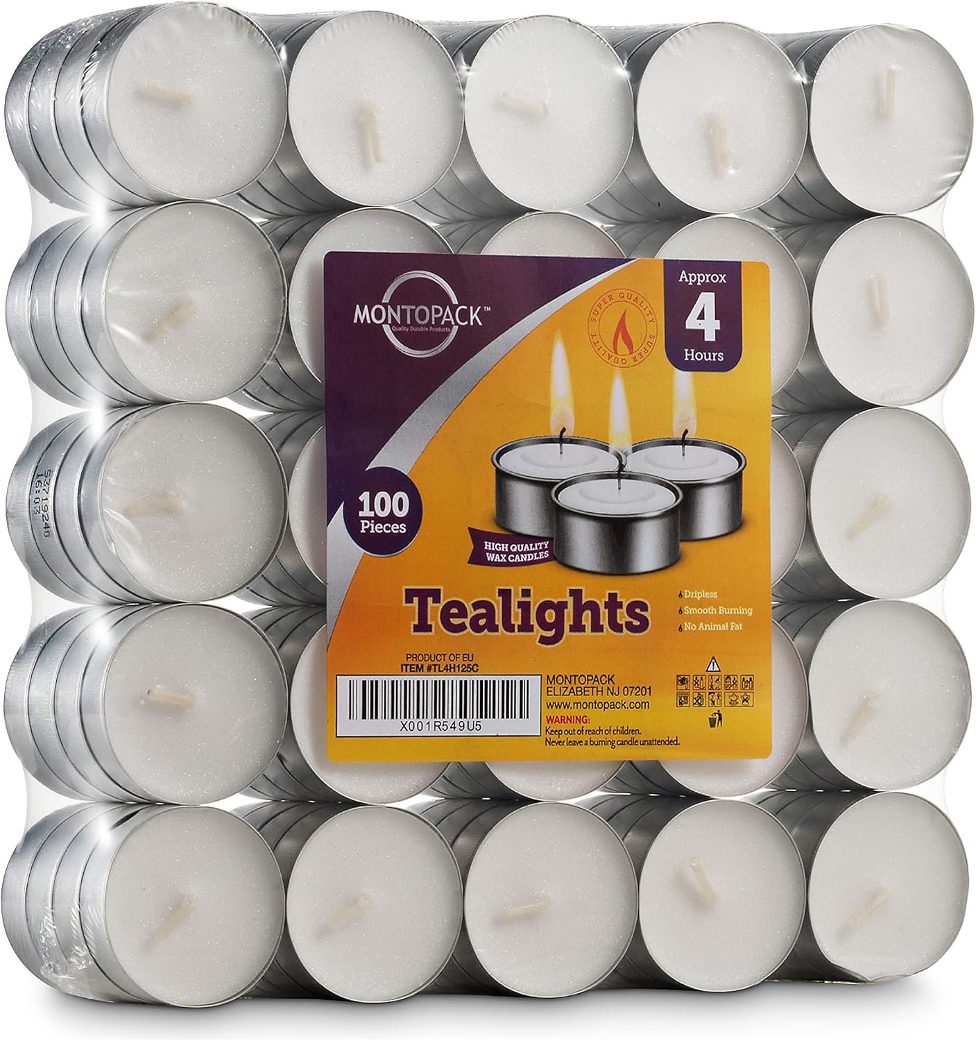 MontoPack Unscented Tea Light Candles