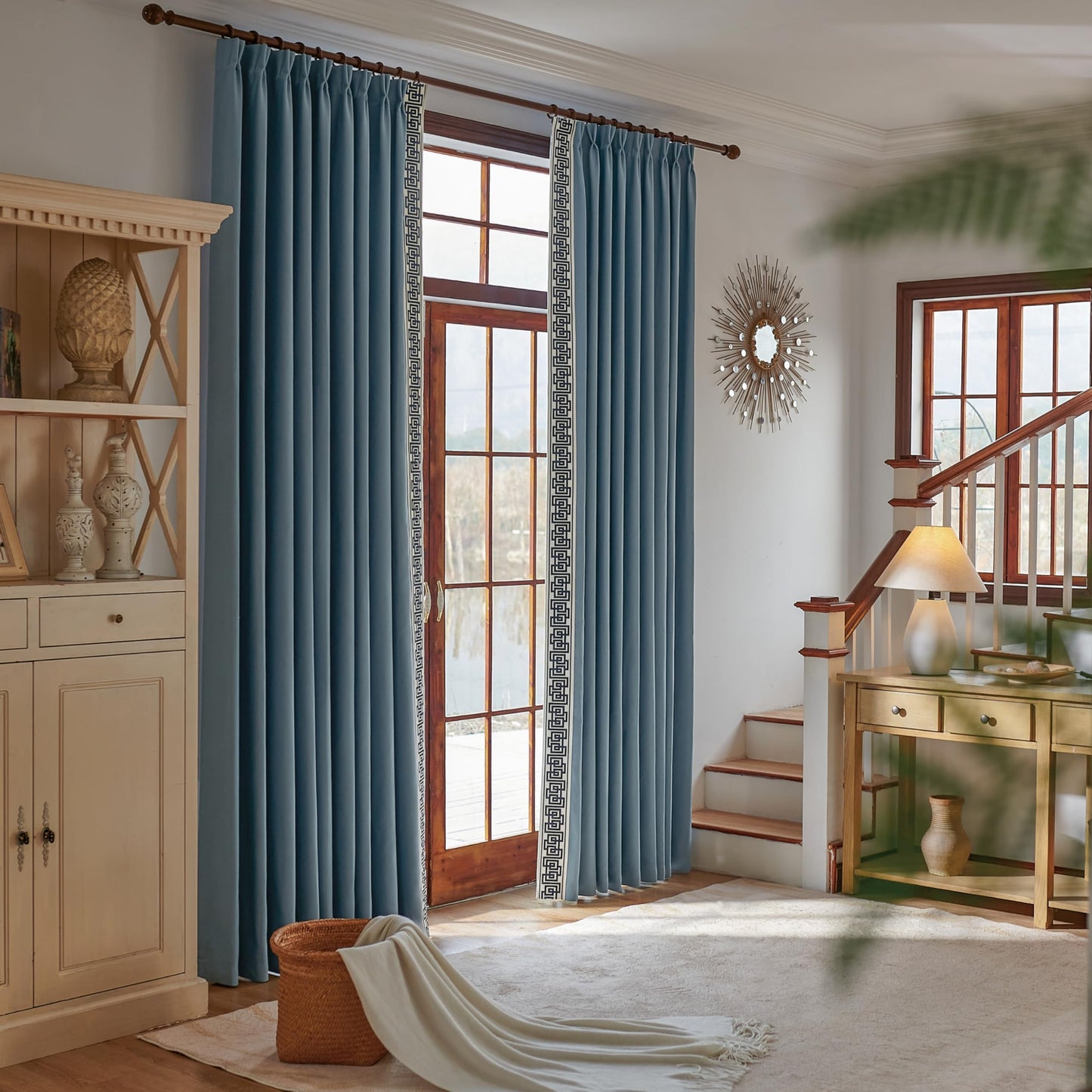 Beige Pinch Pleat Curtains 50x84