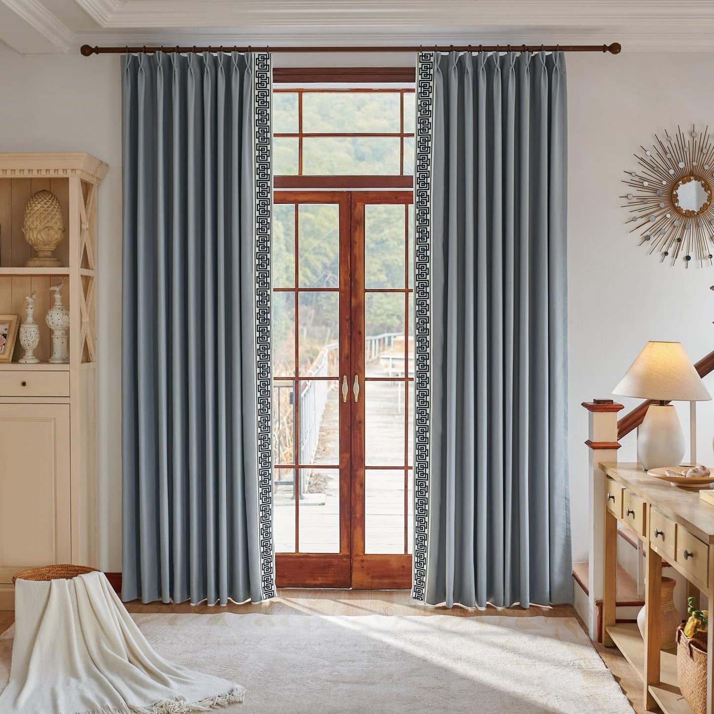 Beige Pinch Pleat Curtains 50x84