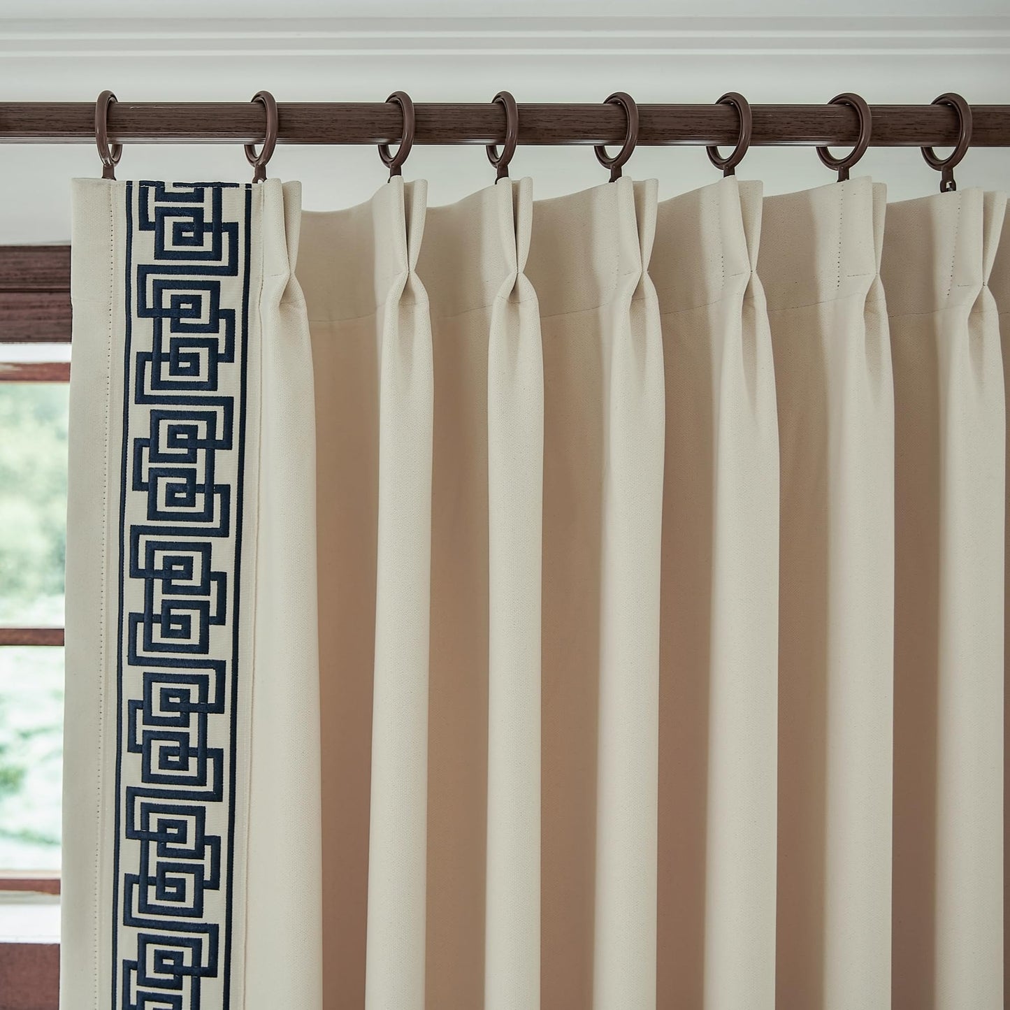 Beige Pinch Pleat Curtains 50x84