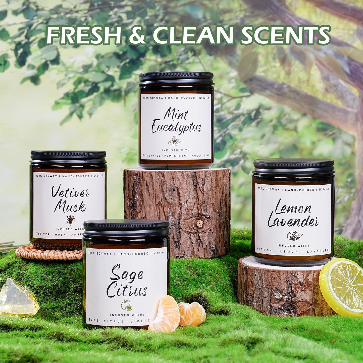 Auelife 4-Pack Fall Scented Candles