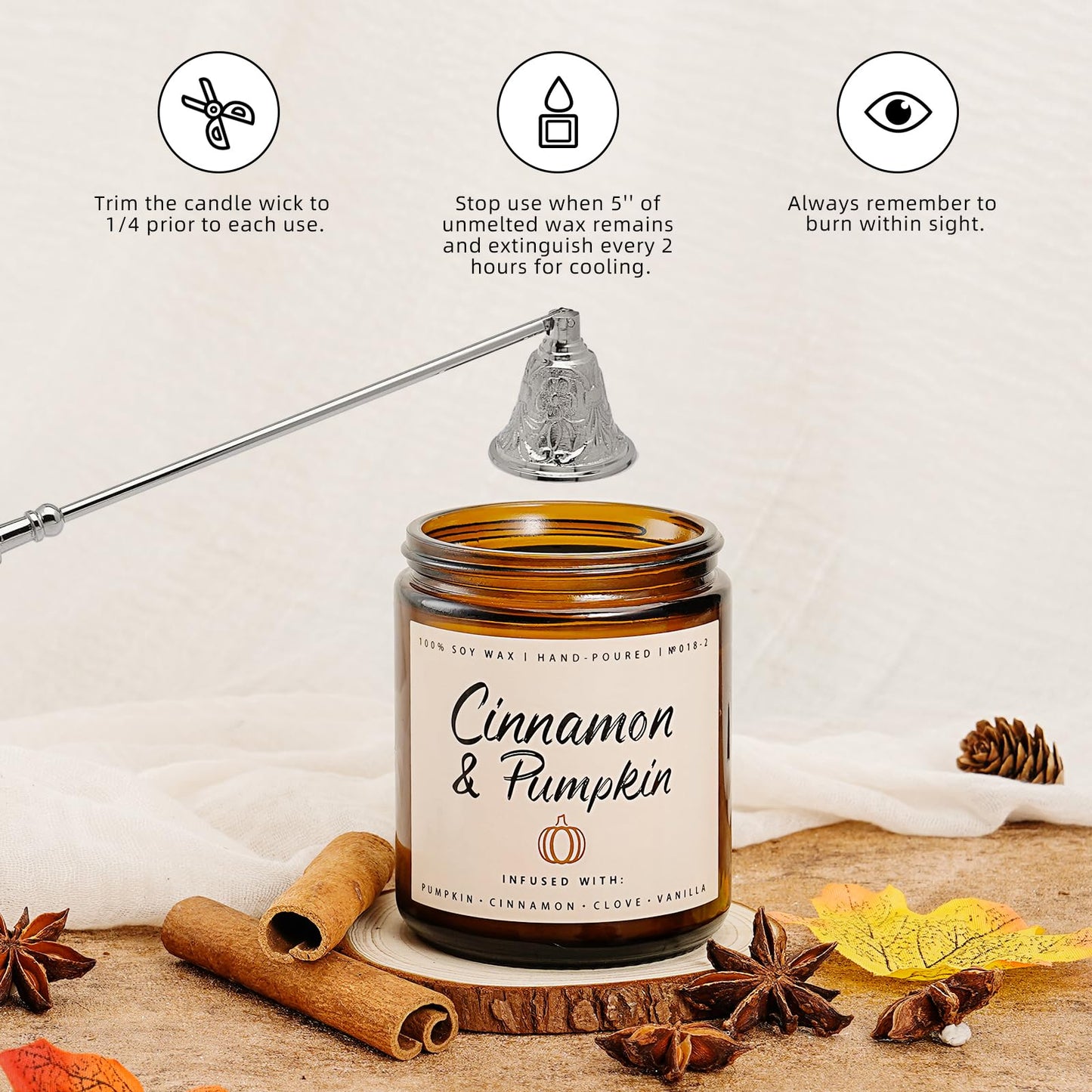 Auelife 4-Pack Fall Scented Candles
