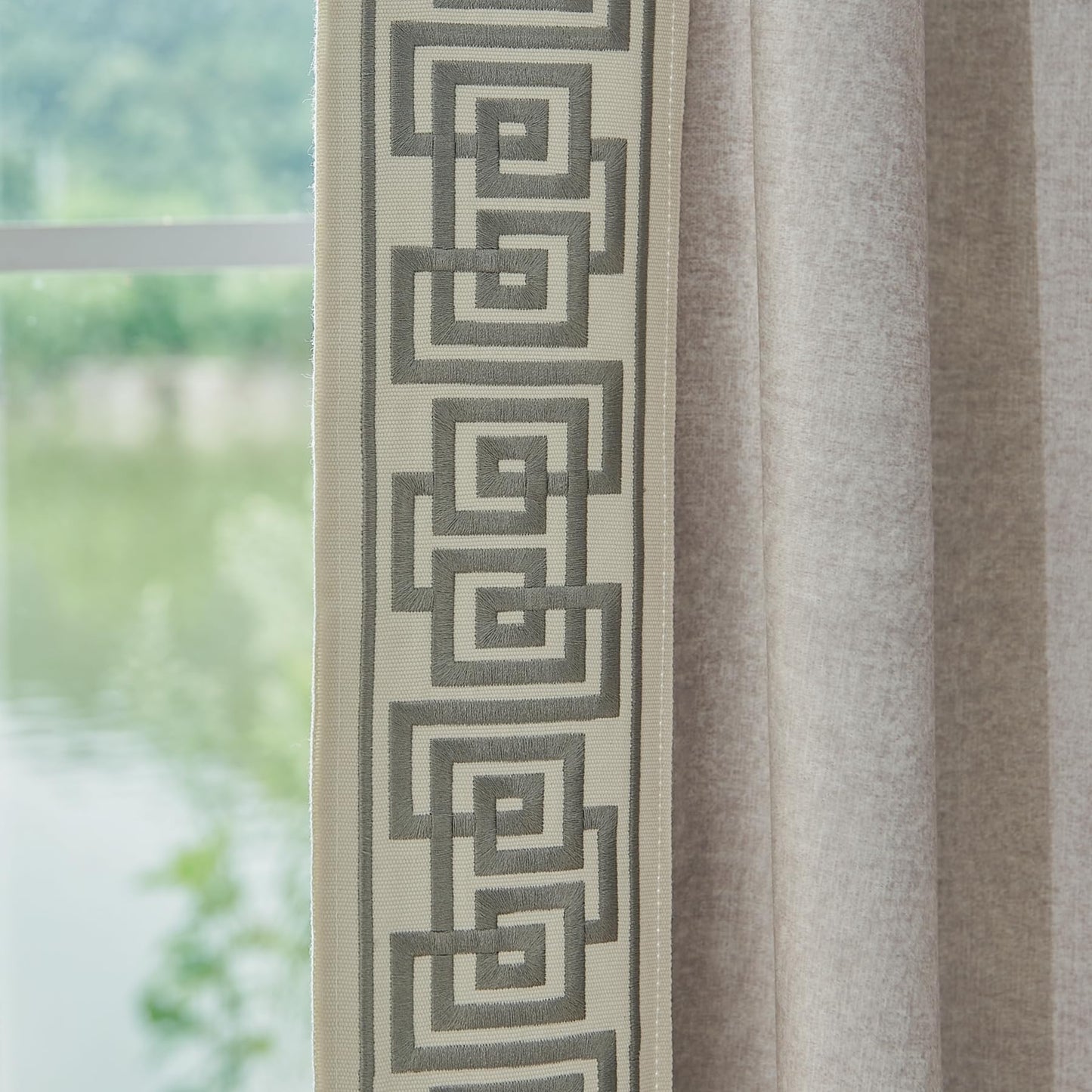 Beige Pinch Pleat Curtains 50x84