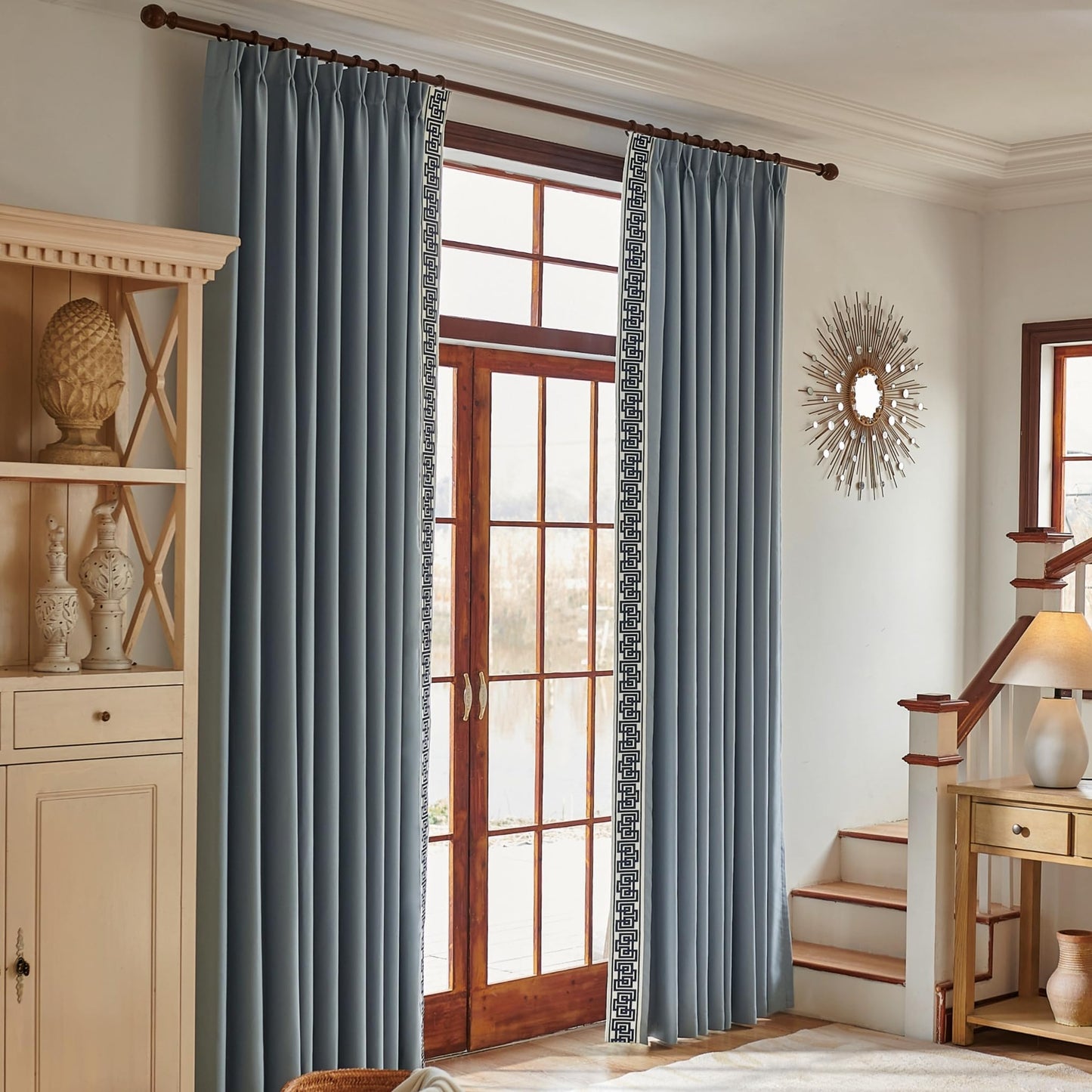 Beige Pinch Pleat Curtains 50x84