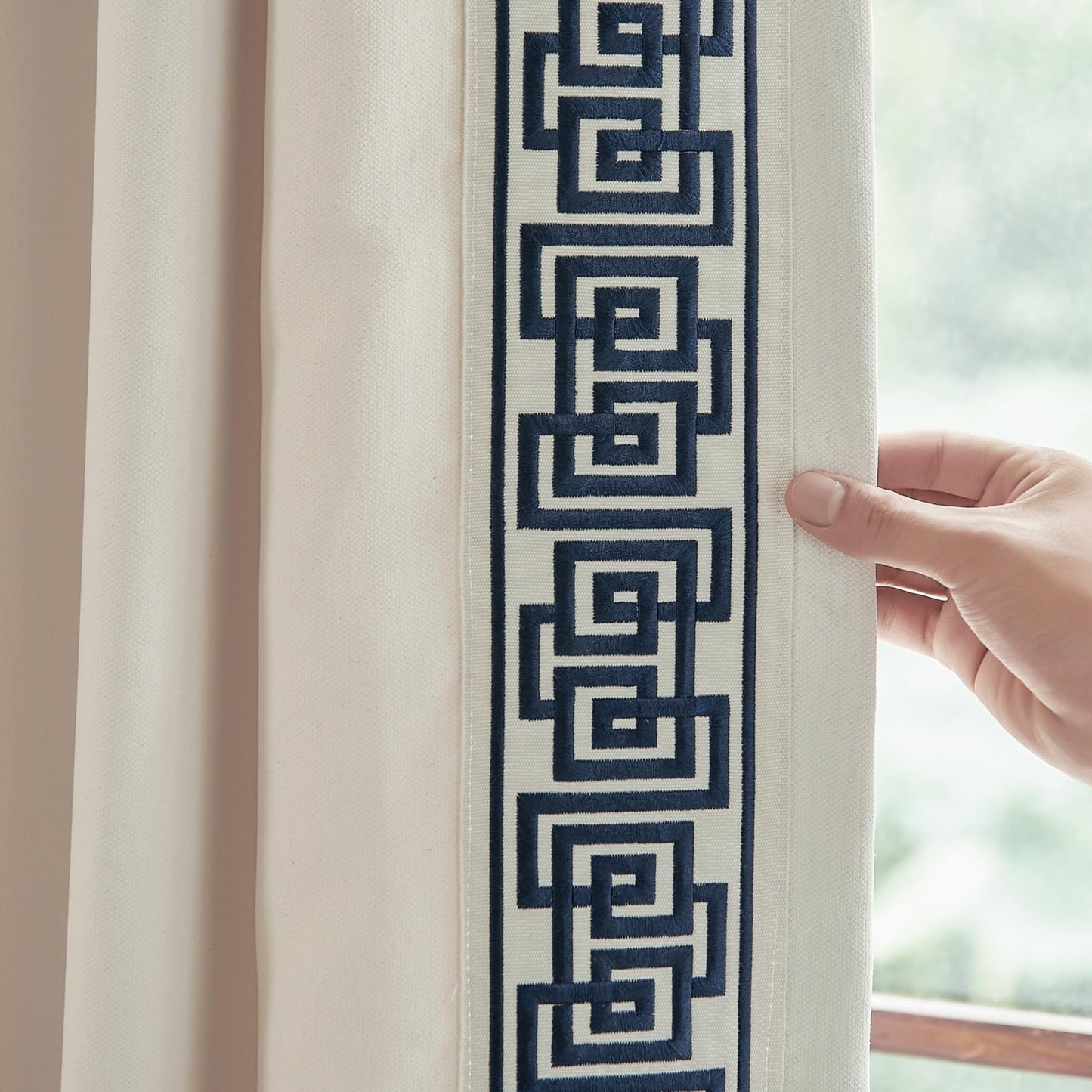 Beige Pinch Pleat Curtains 50x84