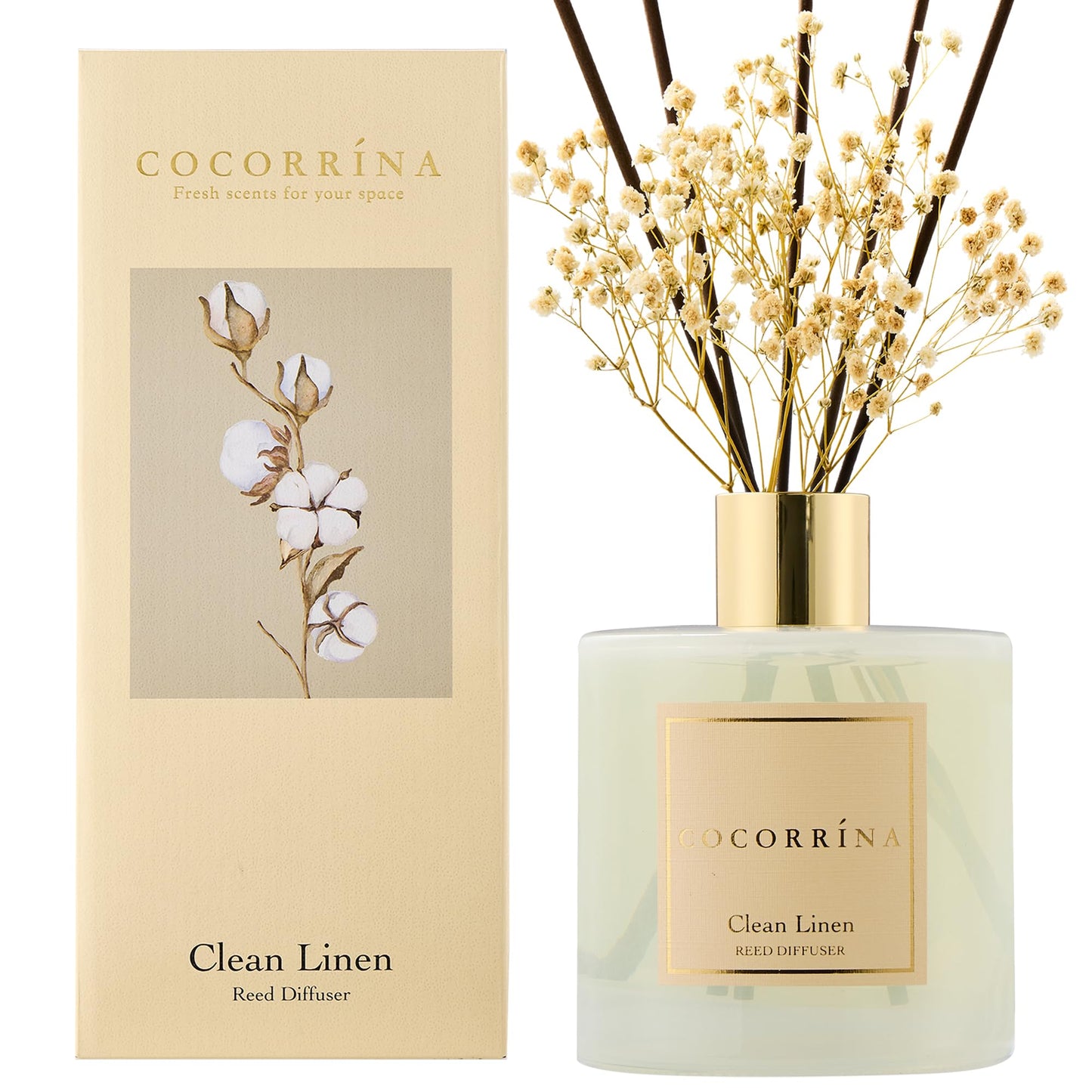 Cocorrína Clean Linen Reed Diffuser 6.7oz