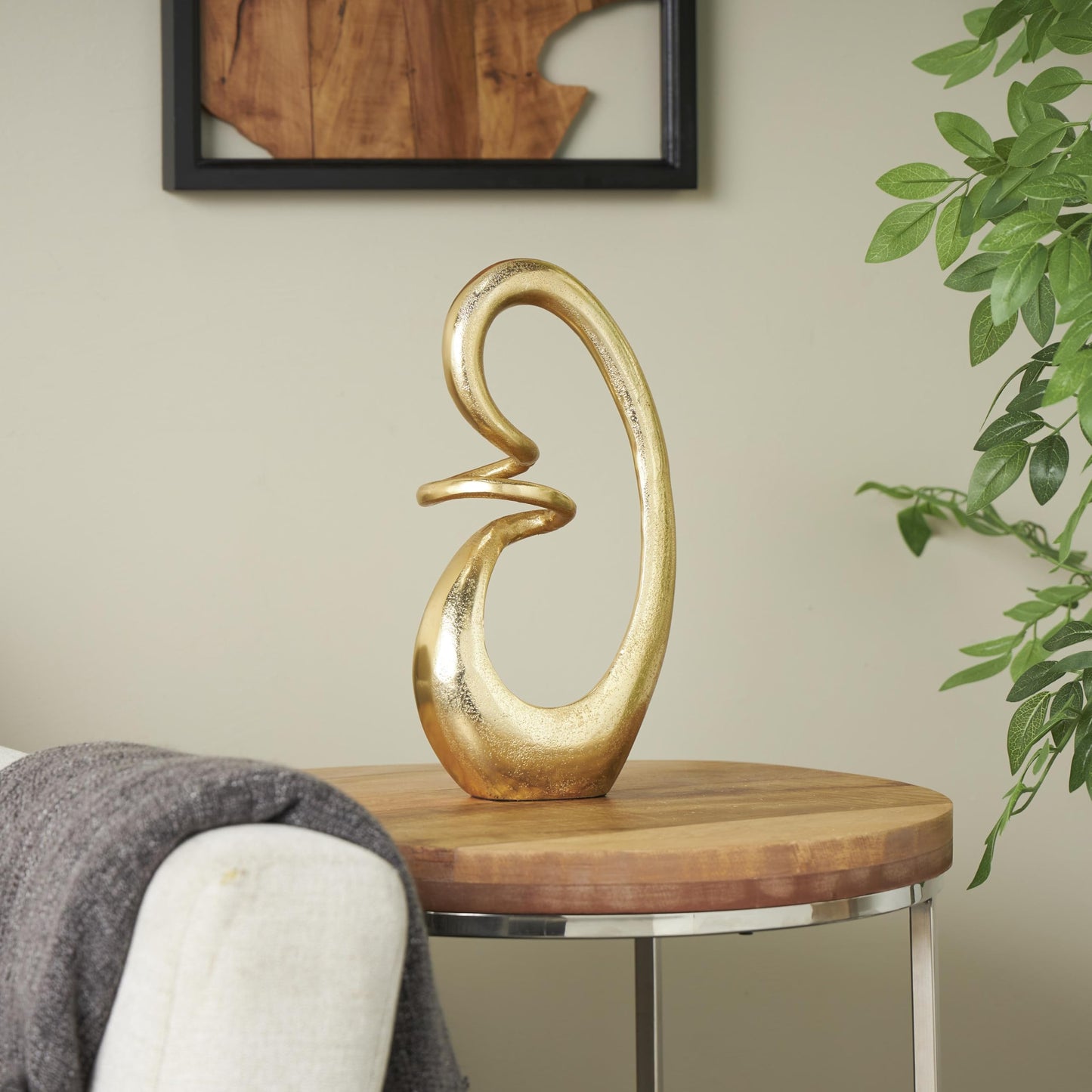 Deco 79 Abstract Sculpture 62" Black