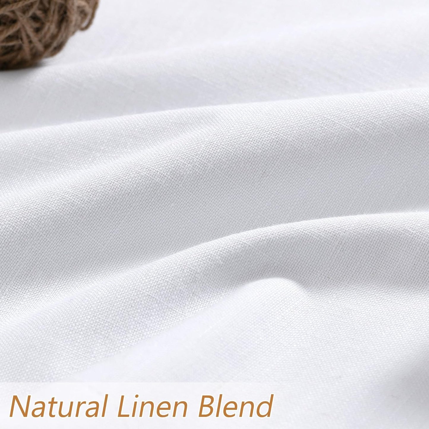 Cream Linen Blackout Curtains – 2 Panels