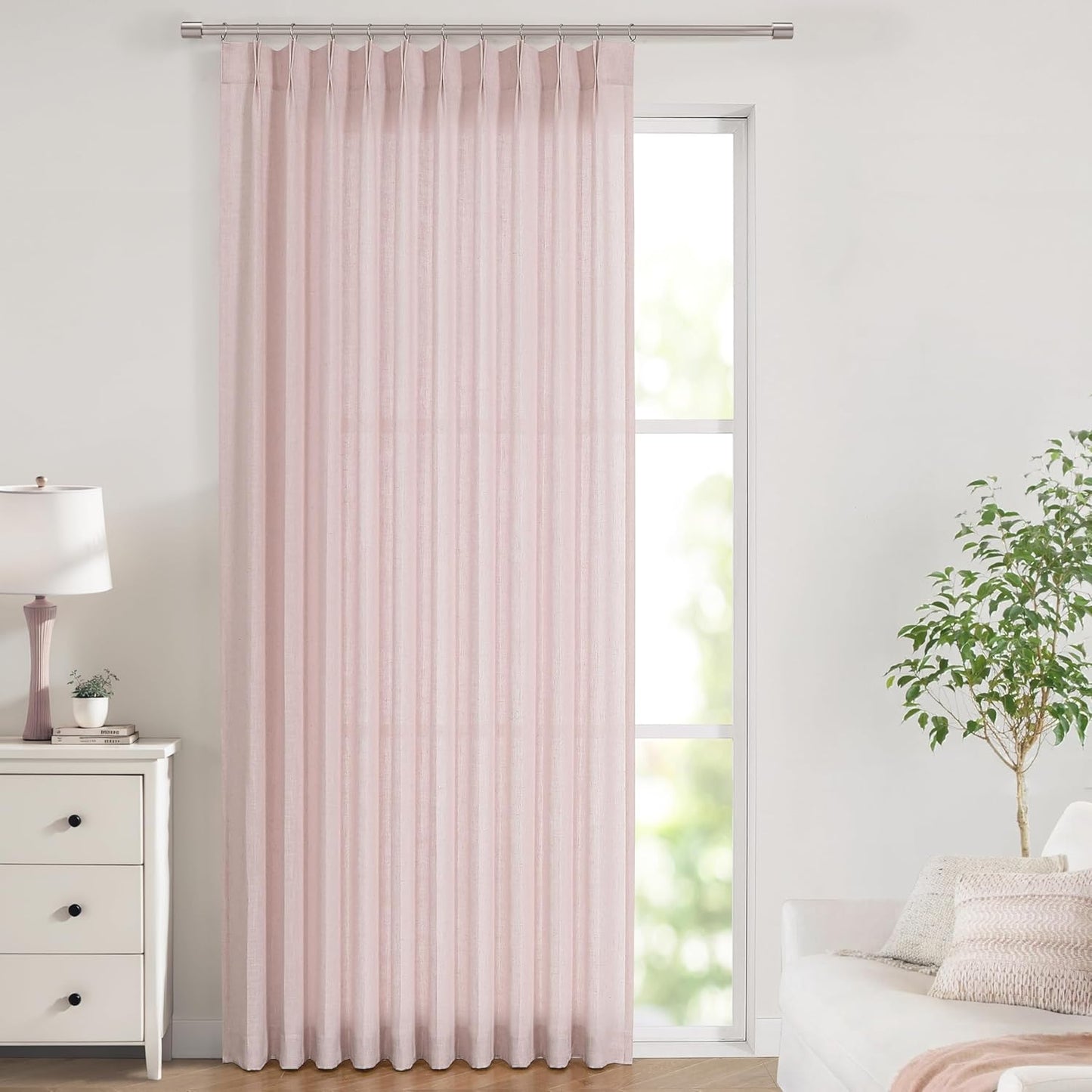 Pinch Pleat Sheer Curtains 42x95, 2 Panels