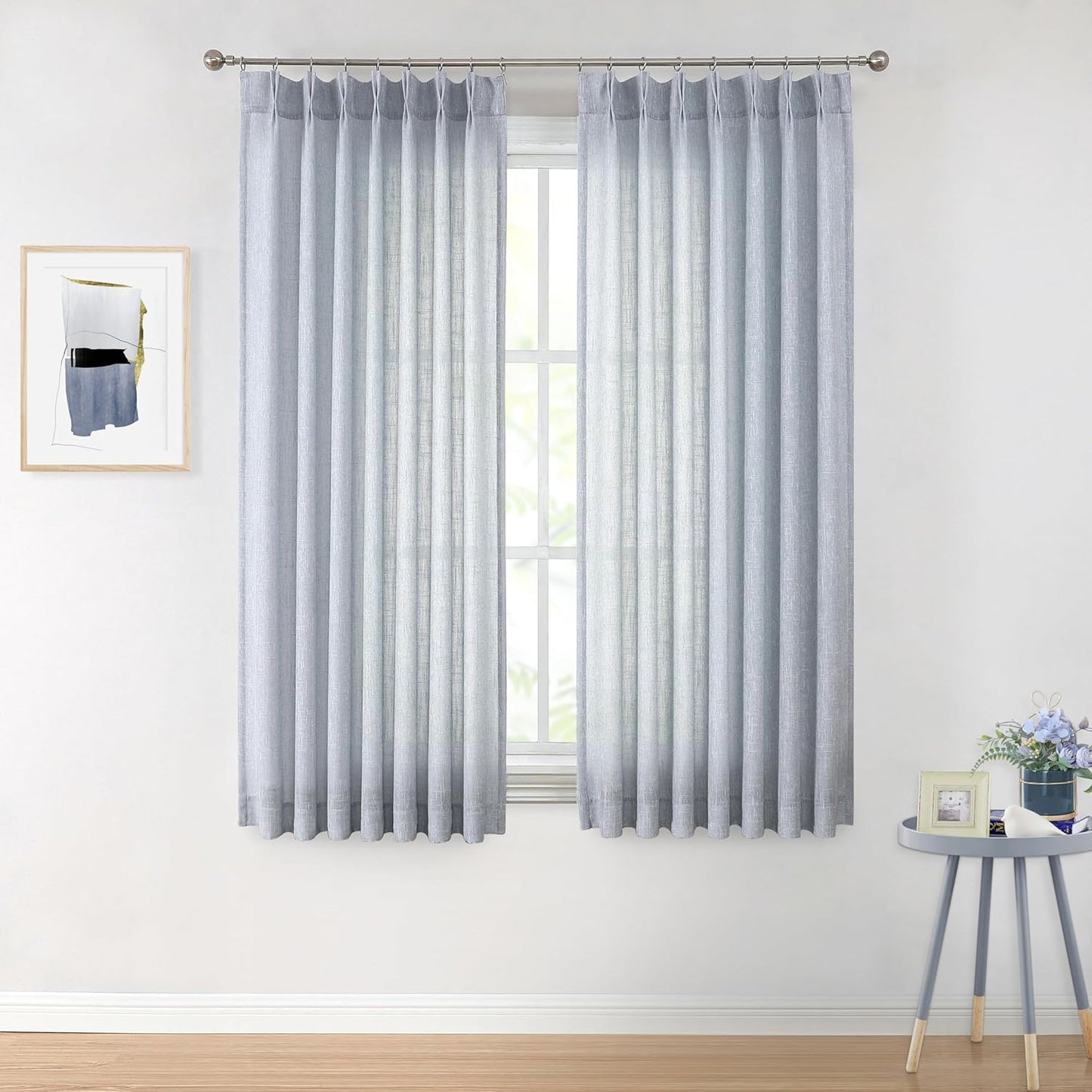Pinch Pleat Sheer Curtains 42x95, 2 Panels